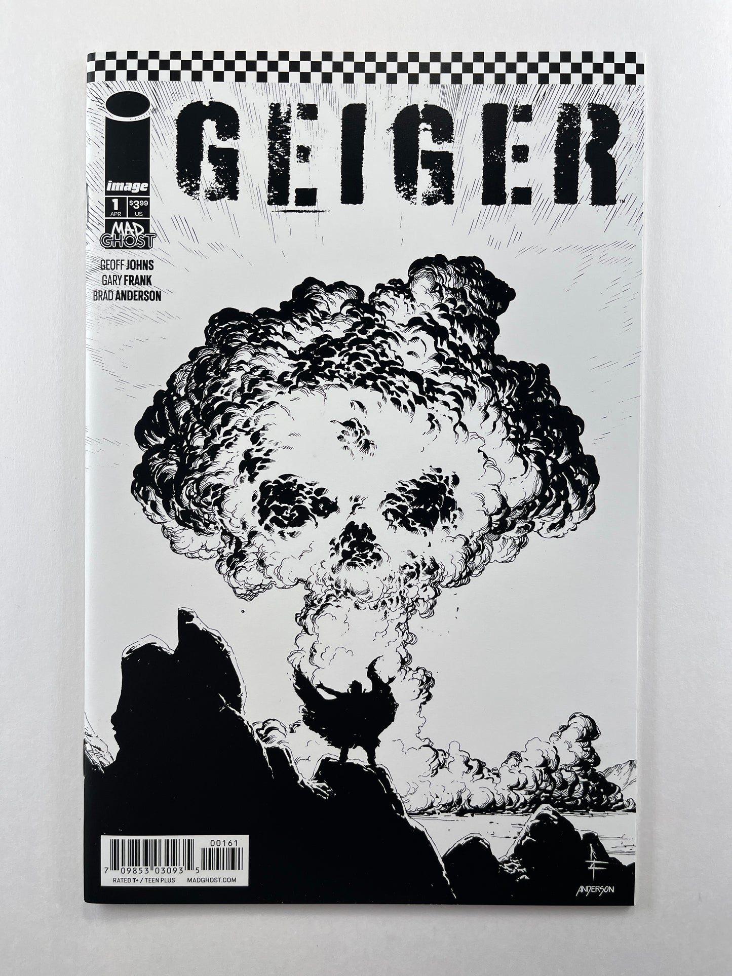 Geiger #1 Cover F Gary Frank Black & White Thank You Variant One Per Store (Apr 2021)