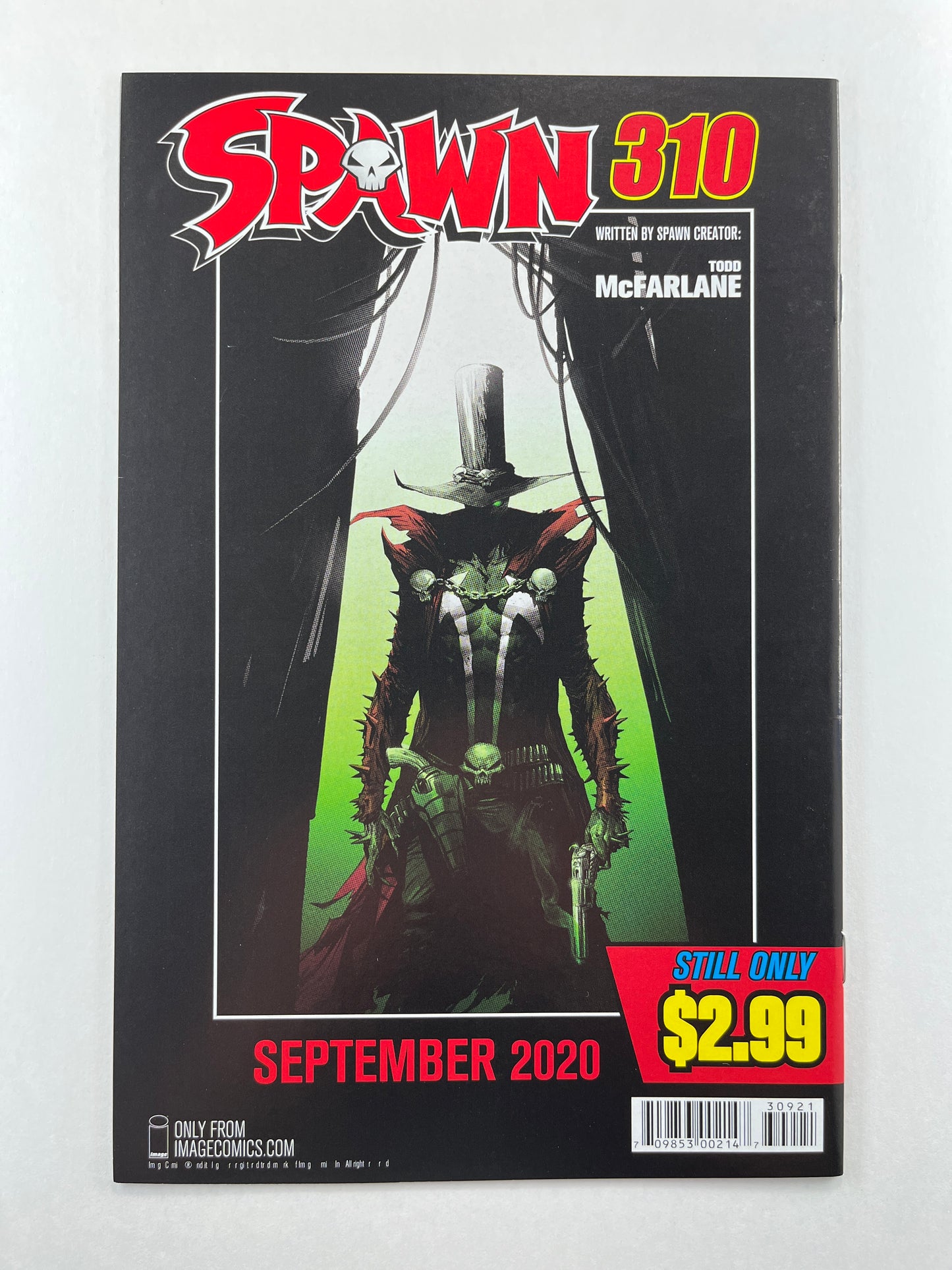 Spawn #309 Cover B Todd McFarlane Variant (Aug 2020) (1st New Gunslinger Spawn)