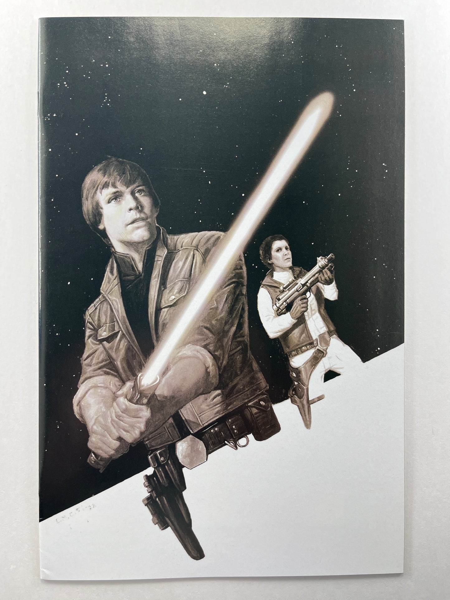 Star Wars #26 2nd Printing Trinity Comics Erik M. Gist Black & White Virgin Variant (Oct 2022)