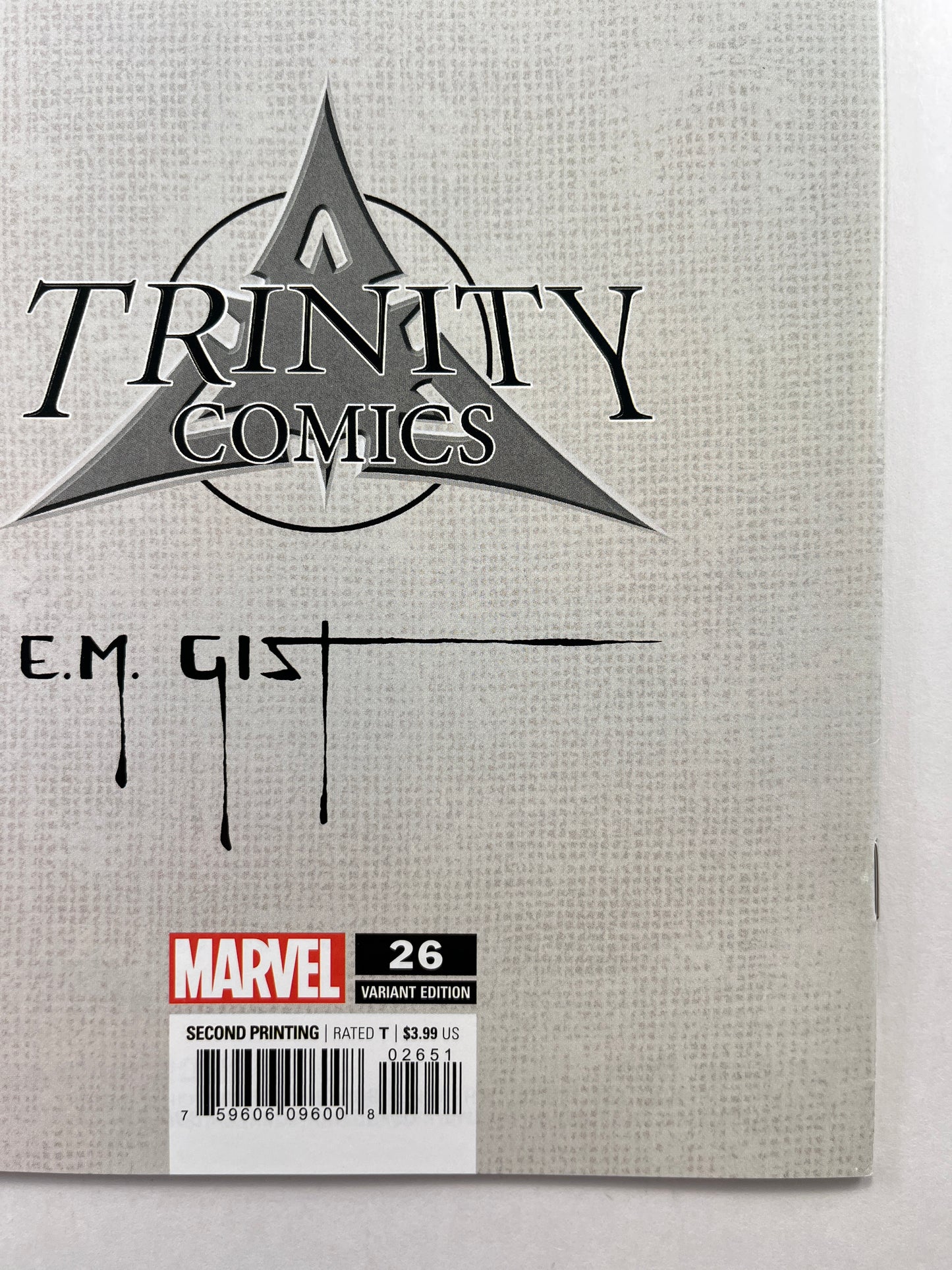 Star Wars #26 2nd Printing Trinity Comics Erik M. Gist Black & White Virgin Variant (Oct 2022)