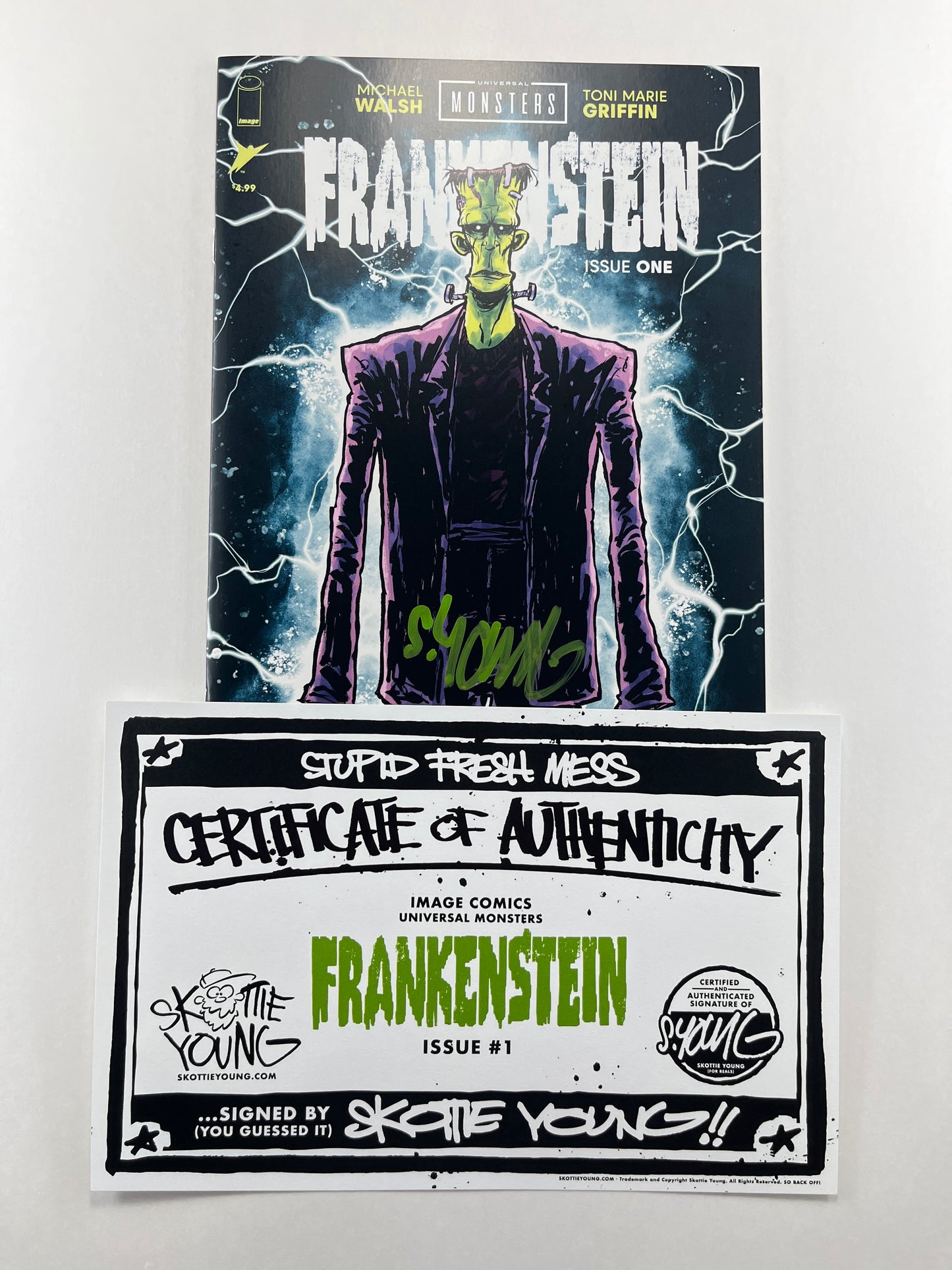 Universal Monsters: Frankenstein #1 Skottie Young Variant (Limited to 1500) (Aug 2024) (Signed by Skottie Young w/COA)