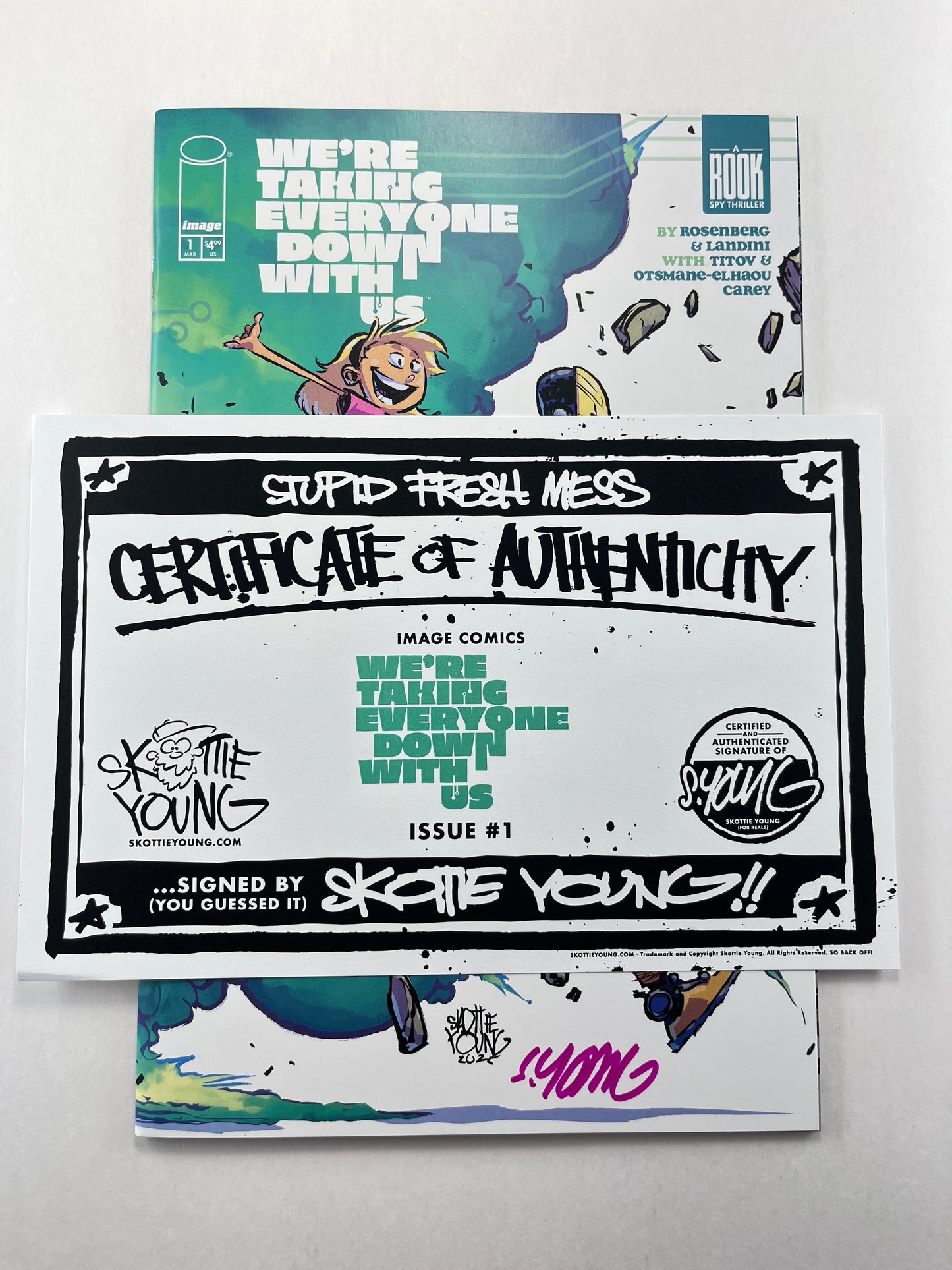 We're Taking Everyone Down with Us #1 Skottie Young Webstore Variant (Mar 2025) (Signed by Skottie Young w/COA)
