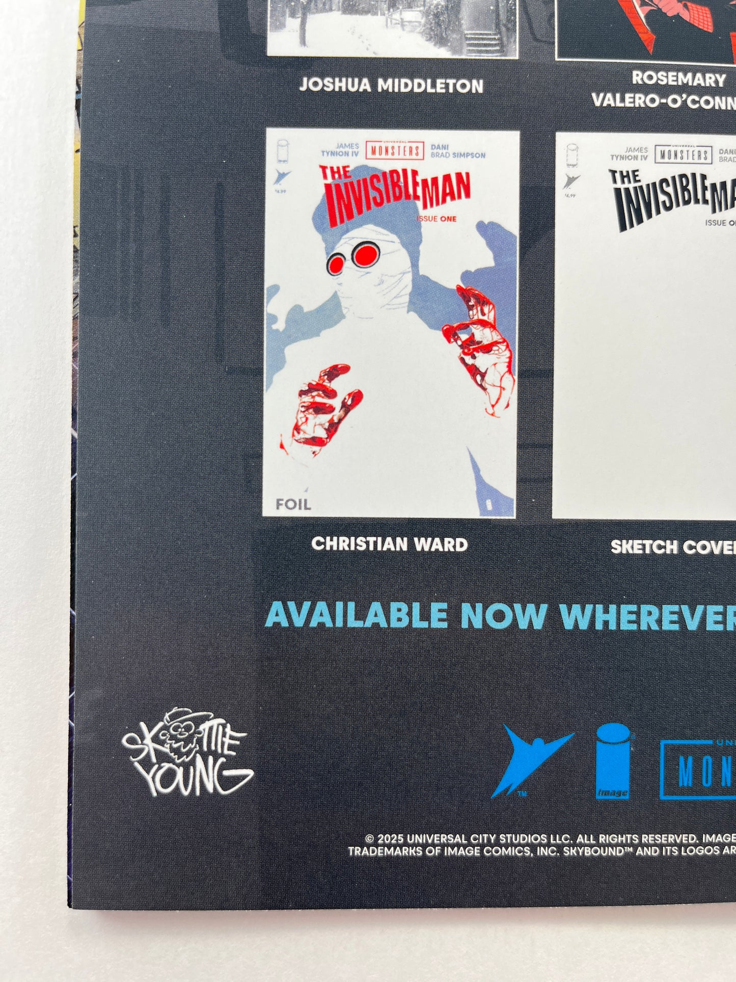 Universal Monsters: The Invisible Man #1 Skottie Young Webstore Variant (Aug 2025) (Signed by Skottie Young w/COA)