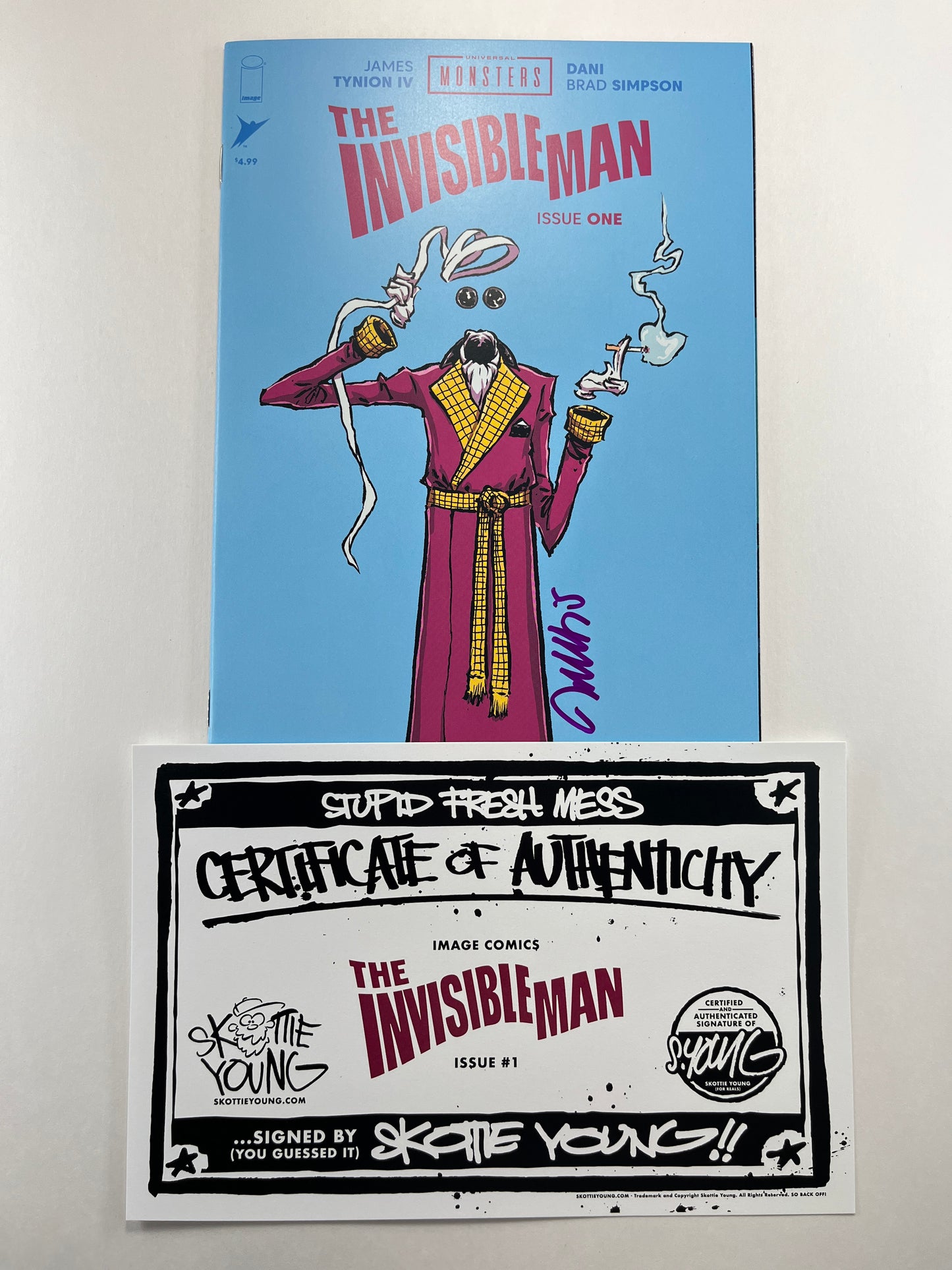 Universal Monsters: The Invisible Man #1 Skottie Young Webstore Variant (Aug 2025) (Signed by Skottie Young w/COA)