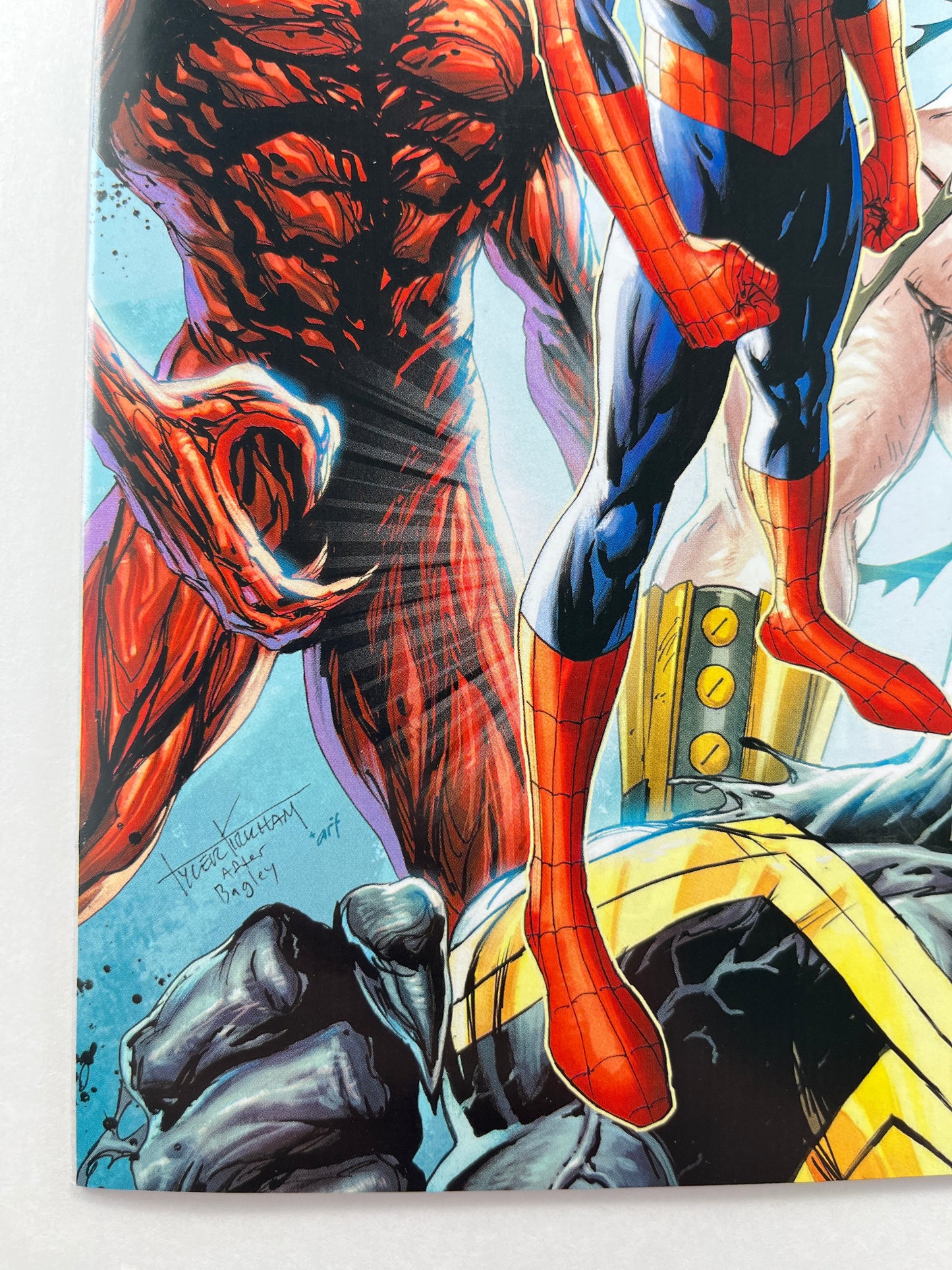 Amazing Spider-Man / Venom: Death Spiral #1 616 Comics / Comic Traders / Comics Elite Tyler Kirkham Virgin Variant (Apr 2026) (Art Signature by Tyler Kirkham w/COA)