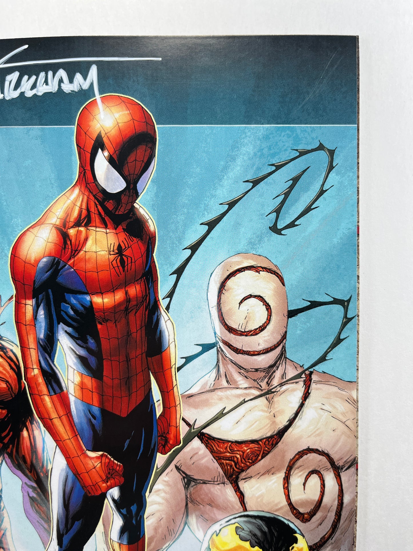 Amazing Spider-Man / Venom: Death Spiral #1 616 Comics / Comic Traders / Comics Elite Tyler Kirkham Virgin Variant (Apr 2026) (Art Signature by Tyler Kirkham w/COA)