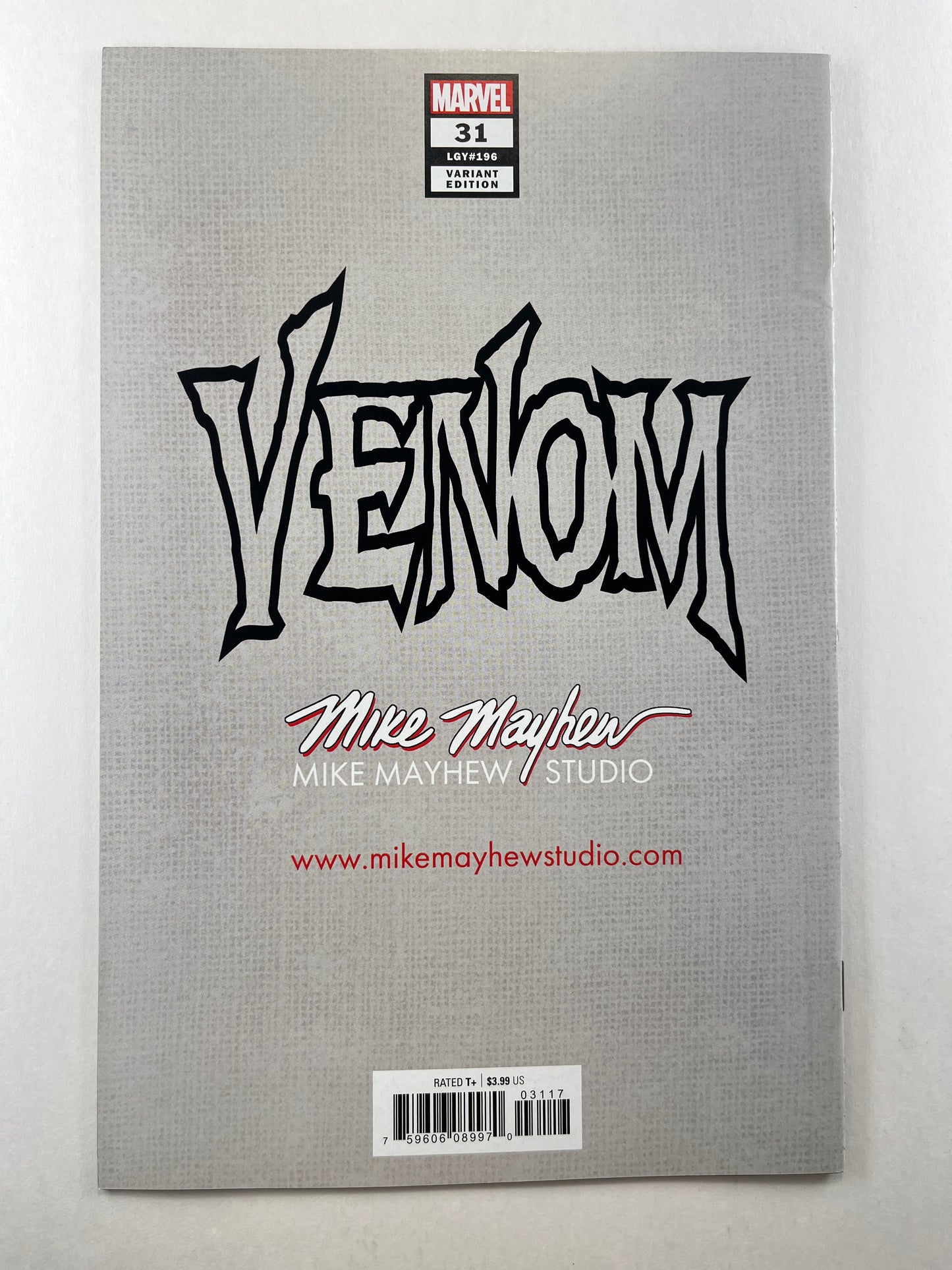 Venom #31 Mike Mayhew Variant A (Feb 2021) (Signed by Mike Mayhew)