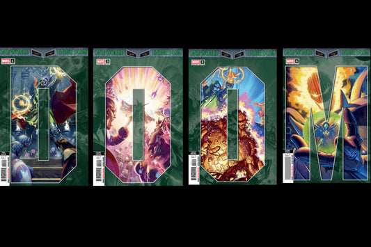 ONE WORLD UNDER DOOM #1 3rd, #2 2nd, #3 2nd, #4 2nd printing connecting set (Limit One))
