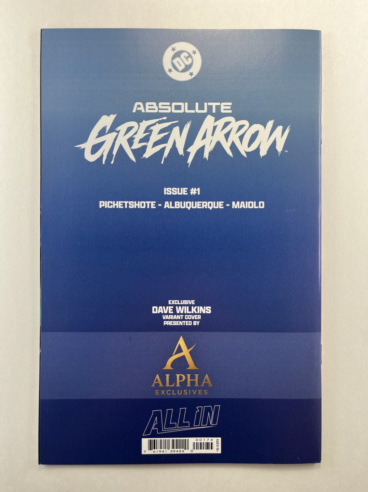 Absolute Green Arrow #1 CK Shared ALPHA Dave Wilkins Variant (May 2026)