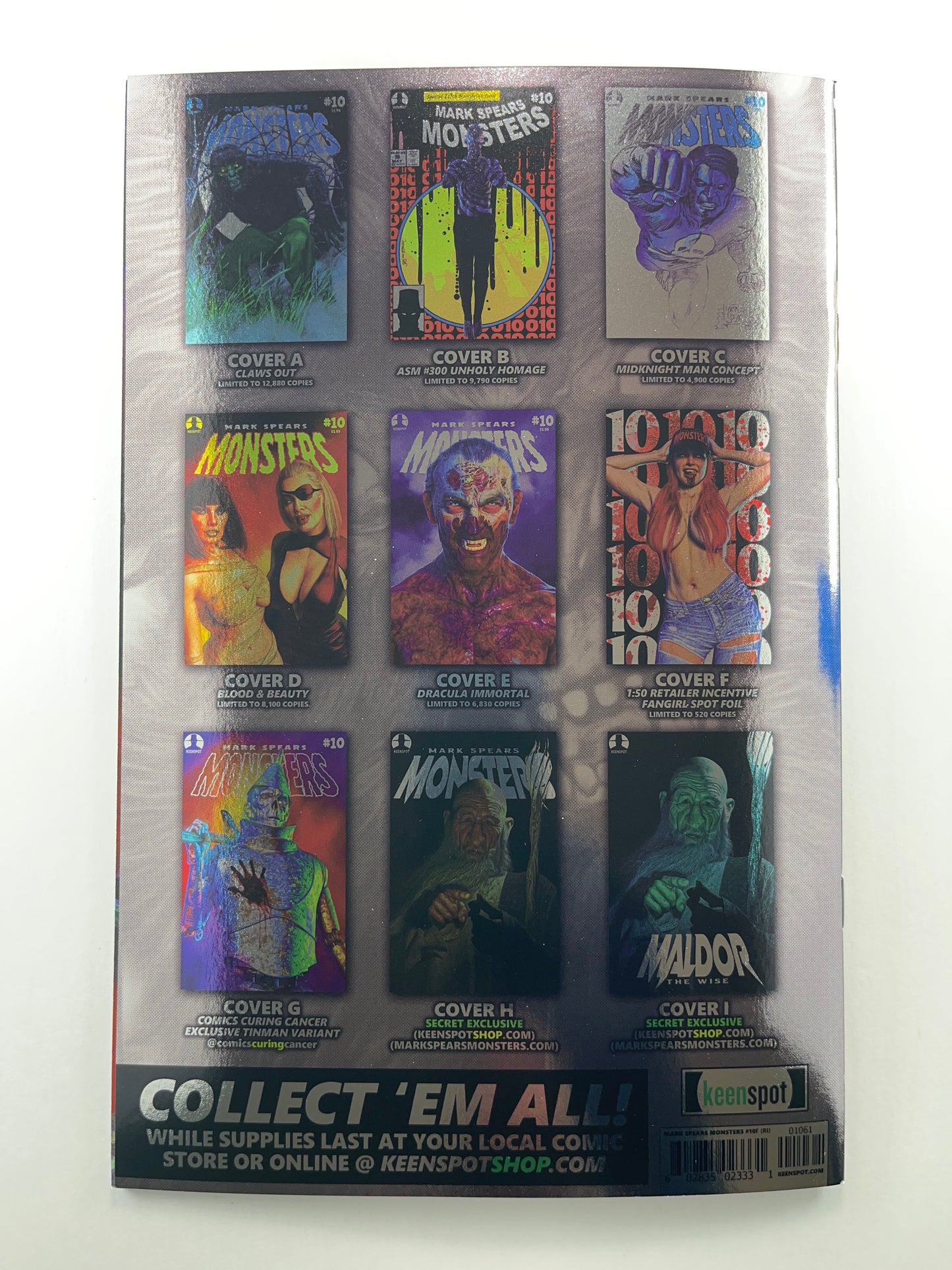 MARK SPEARS MONSTERS #10 CVR F MARK SPEARS INC 1:50 FANGIRL SPOT FOIL VAR (Limit 1 Per Customer) (rel:05/27)
