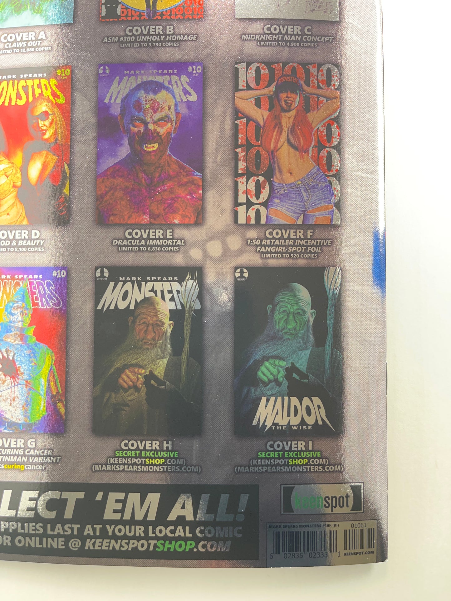 MARK SPEARS MONSTERS #10 CVR F MARK SPEARS INC 1:50 FANGIRL SPOT FOIL VAR (Limit 1 Per Customer) (rel:05/27)