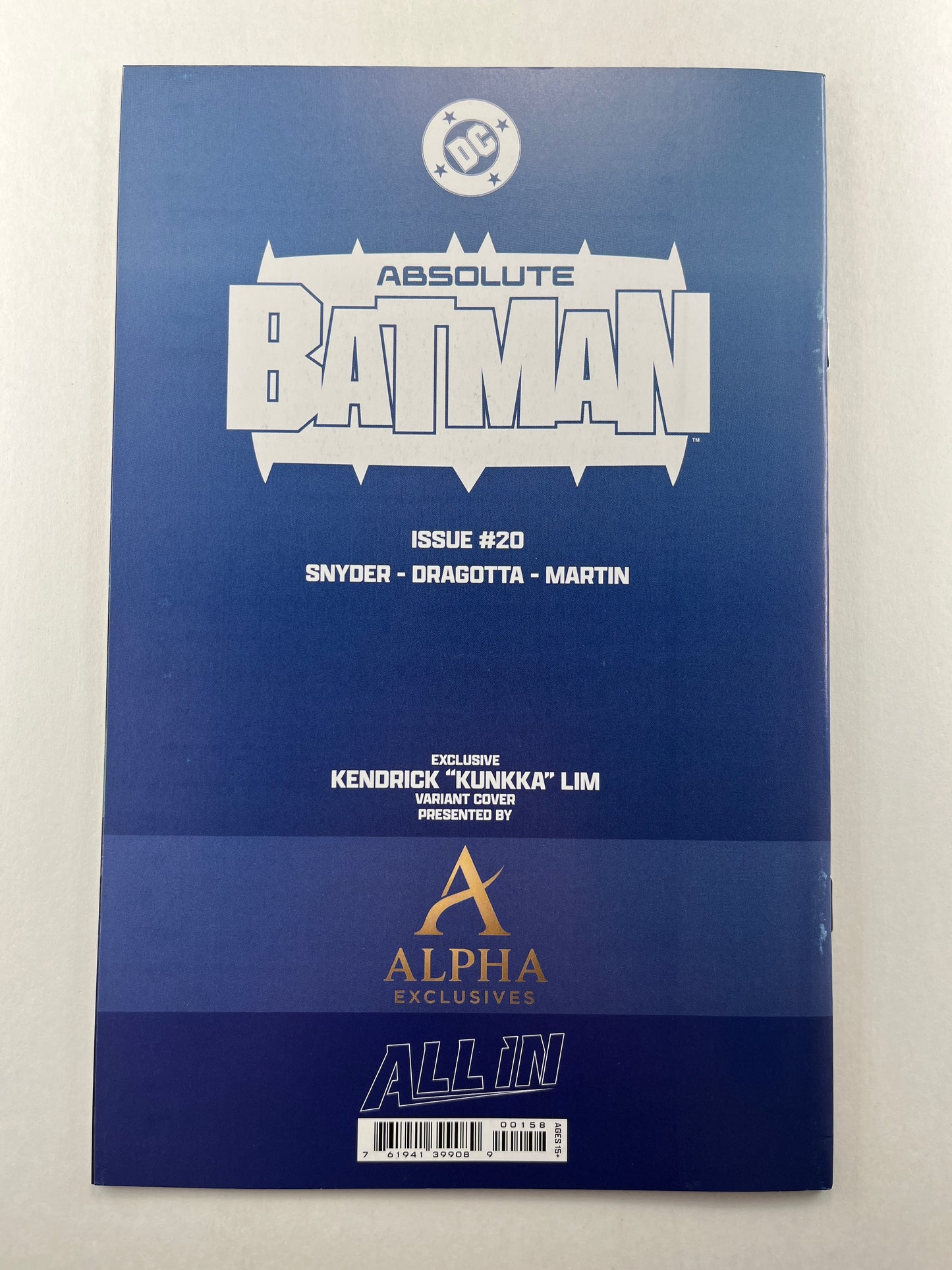 Absolute Batman #20 Dark Lord Collections/Unknown Comics Kendrick 'Kunkka' Lim Virgin Variant (May 2026)