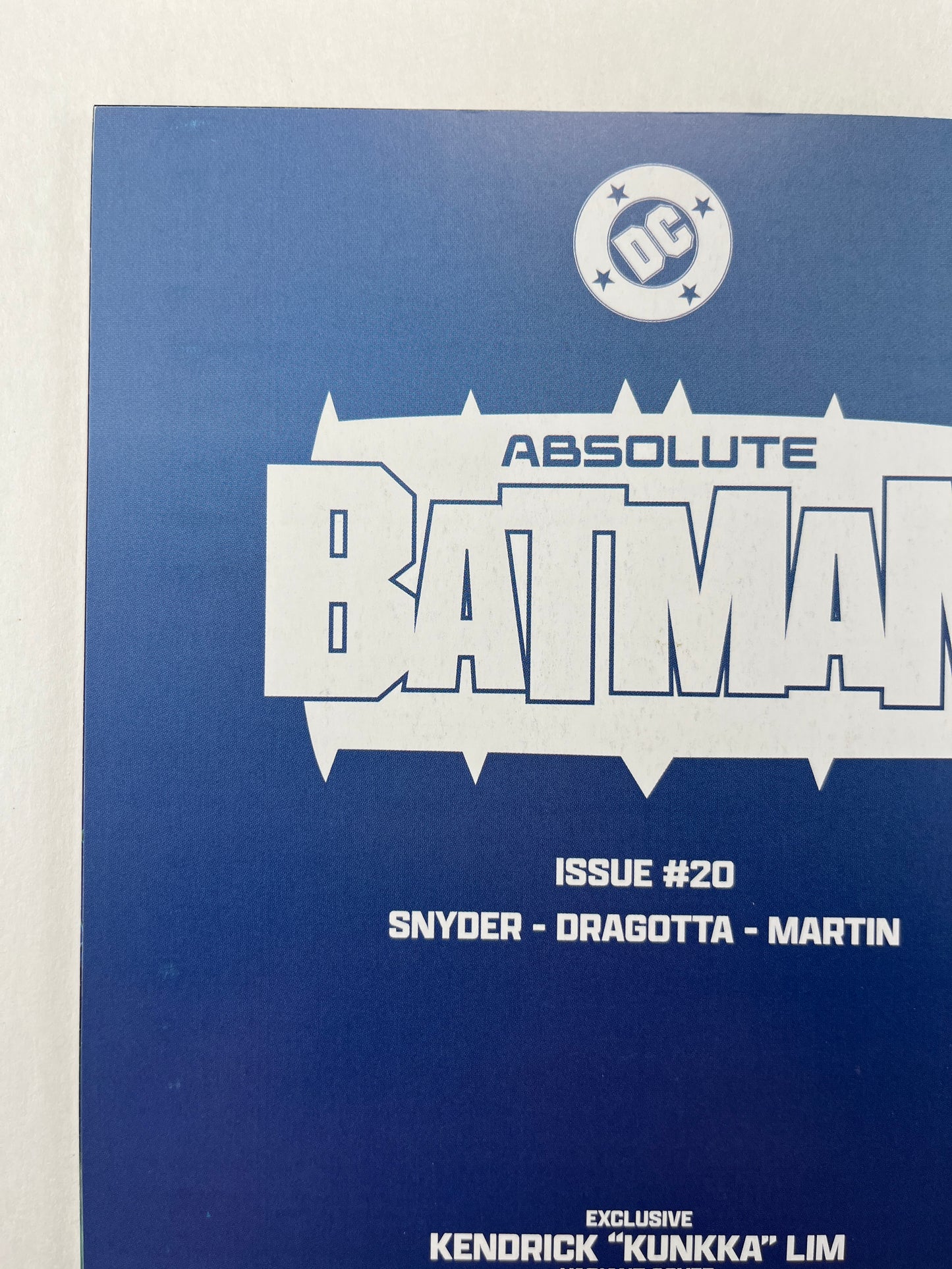 Absolute Batman #20 Dark Lord Collections/Unknown Comics Kendrick 'Kunkka' Lim Virgin Variant (May 2026)