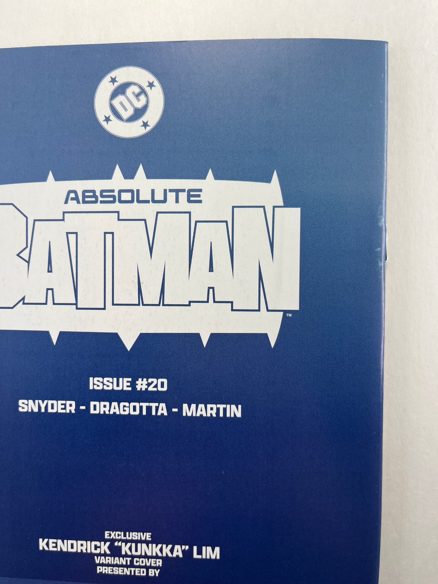 Absolute Batman #20 Dark Lord Collections/Unknown Comics Kendrick 'Kunkka' Lim Virgin Variant (May 2026)