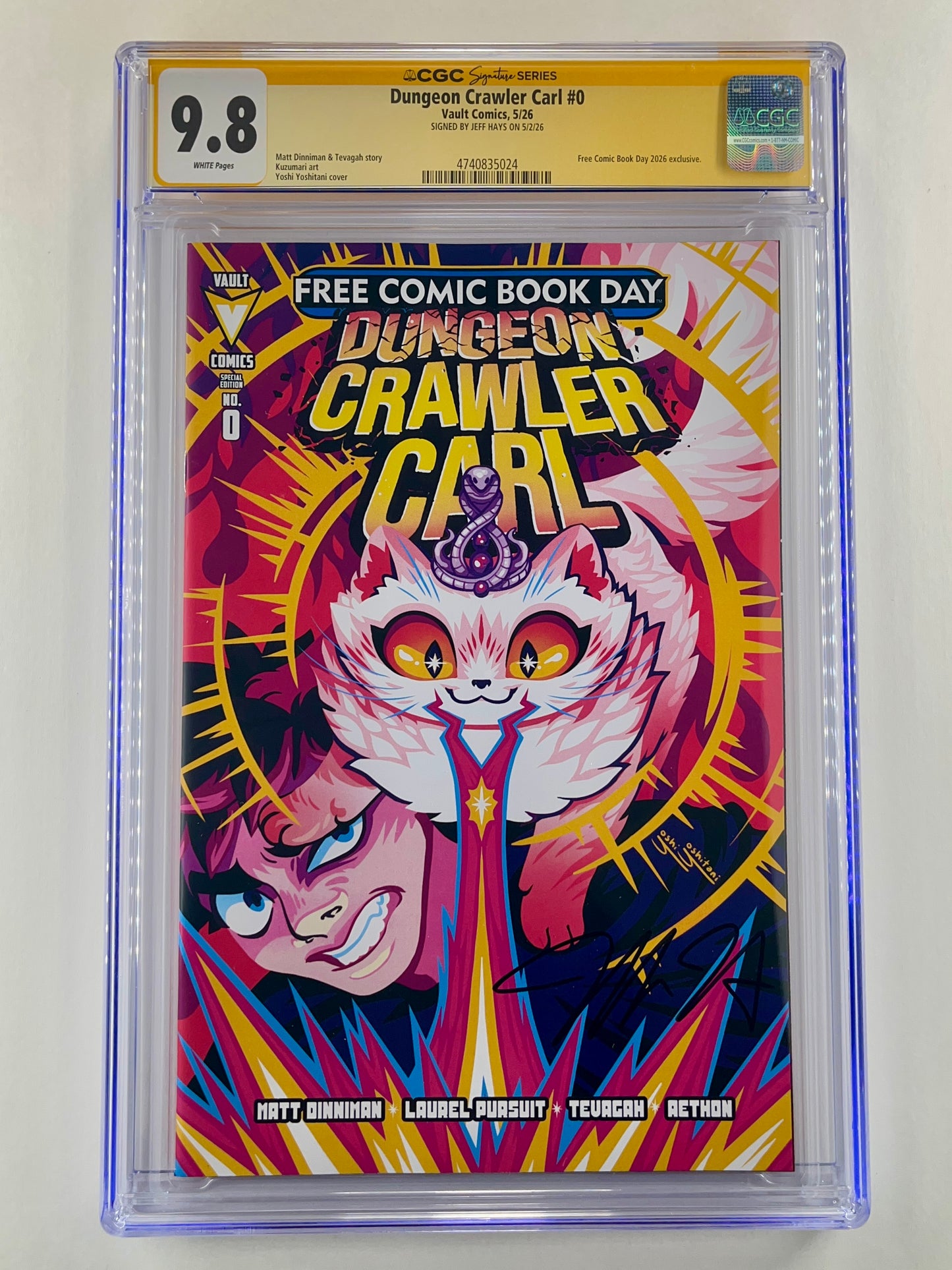 Dungeon Crawler Carl #0 FCBD CGC 9.8 (May 2026) (Signed by Jeff Hays)