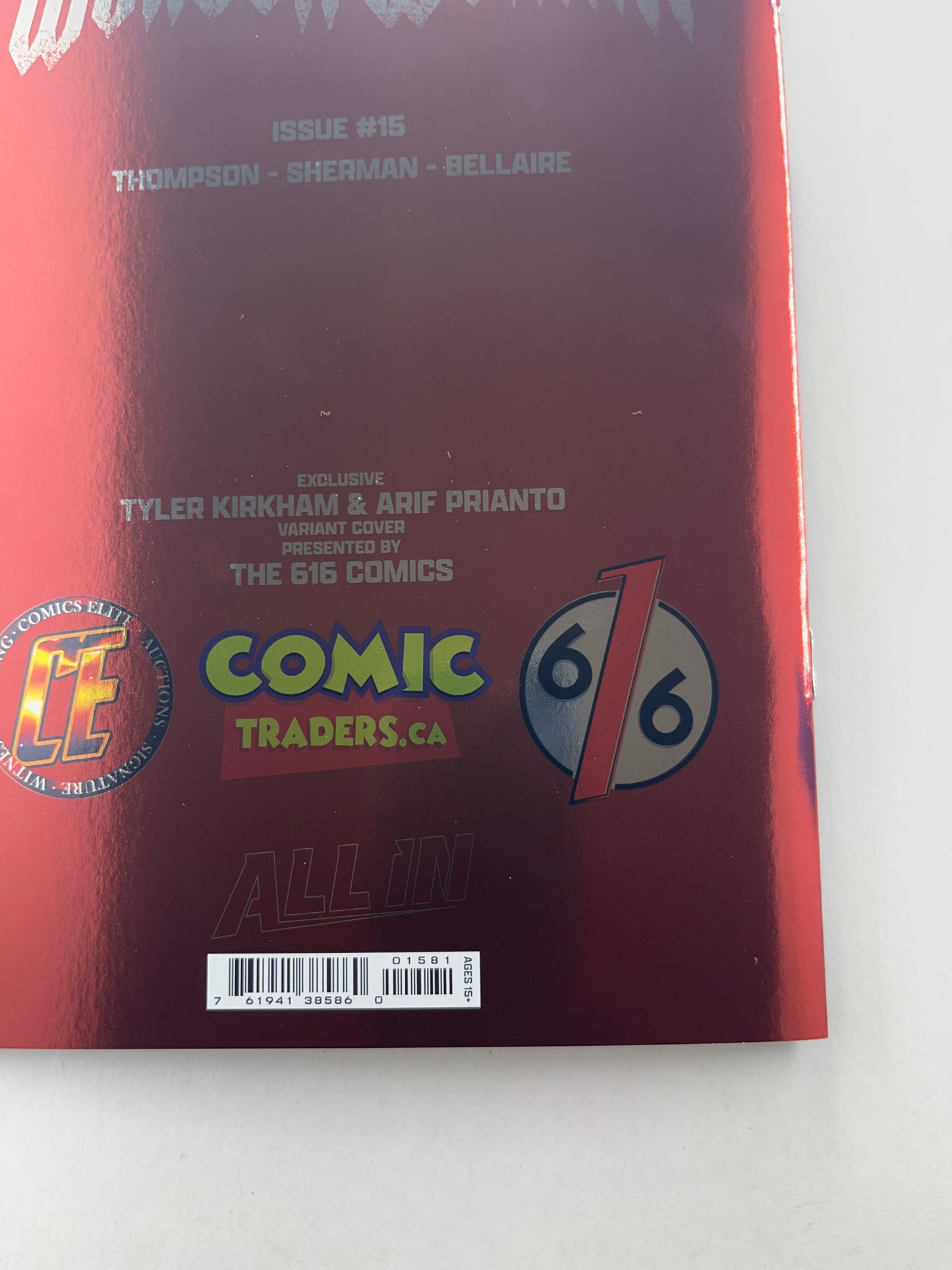 Absolute Wonder Woman #15 Comics Elite/Comic Traders/616 Comics Tyler Kirkham Foil Virgin Variant (Feb 2026) (Signed by Tyler Kirkham with COA)
