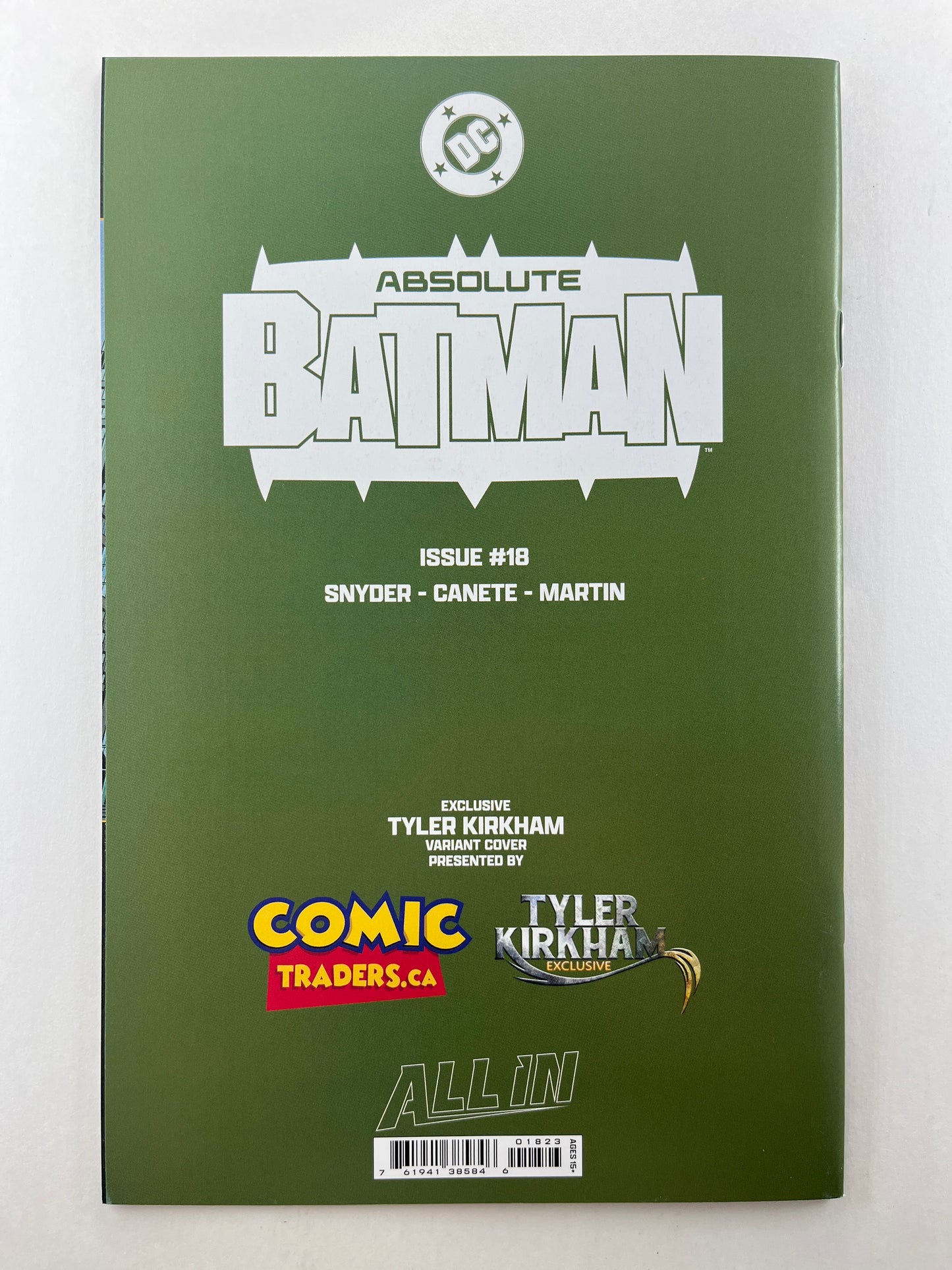 Absolute Batman #18 Unknown Comics Tyler Kirkham Battle Damaged Variant (May 2026) (Signed by Tyler Kirkham with COA)
