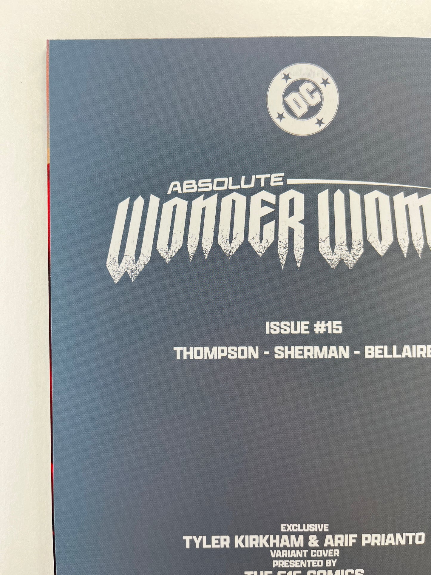 Absolute Wonder Woman #15 Comics Elite/Comic Traders/616 Comics Tyler Kirkham Virgin Variant (Feb 2026) (Signed by Tyler Kirkham w/COA)