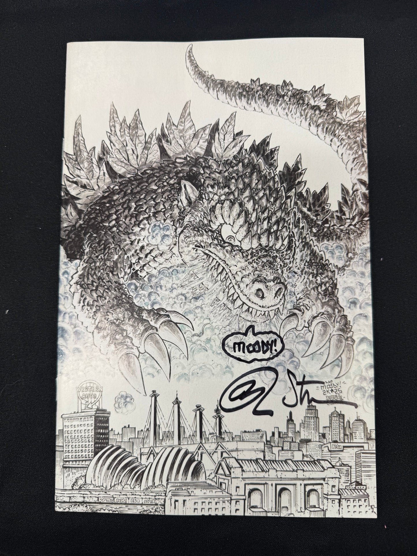Godzilla Vs. America: Kansas City 3XSIGNED MOODY RIVAS STRAHM W/COA (Limit 1 EACH Per Cover)