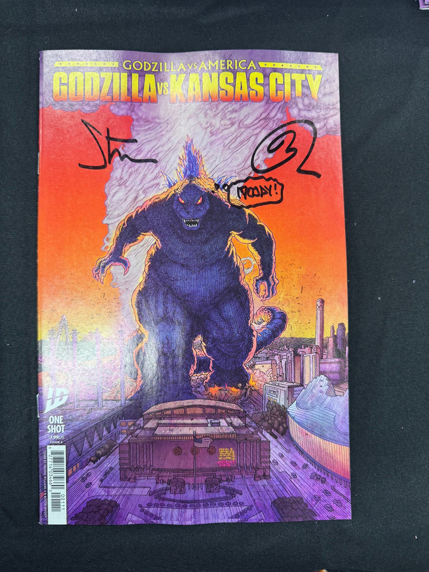 Godzilla Vs. America: Kansas City 3XSIGNED MOODY RIVAS STRAHM W/COA (Limit 1 EACH Per Cover)