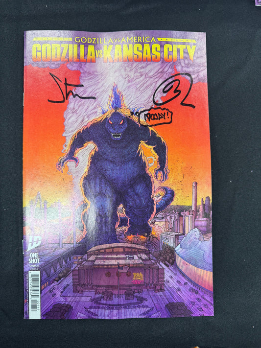 Godzilla Vs. America: Kansas City 3XSIGNED MOODY RIVAS STRAHM W/COA (Limit 1 EACH Per Cover)