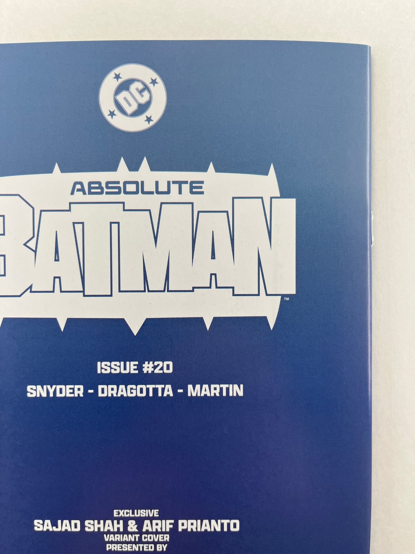 Absolute Batman #20 PCB Hobby Sajad Shah Variant (May 2026)