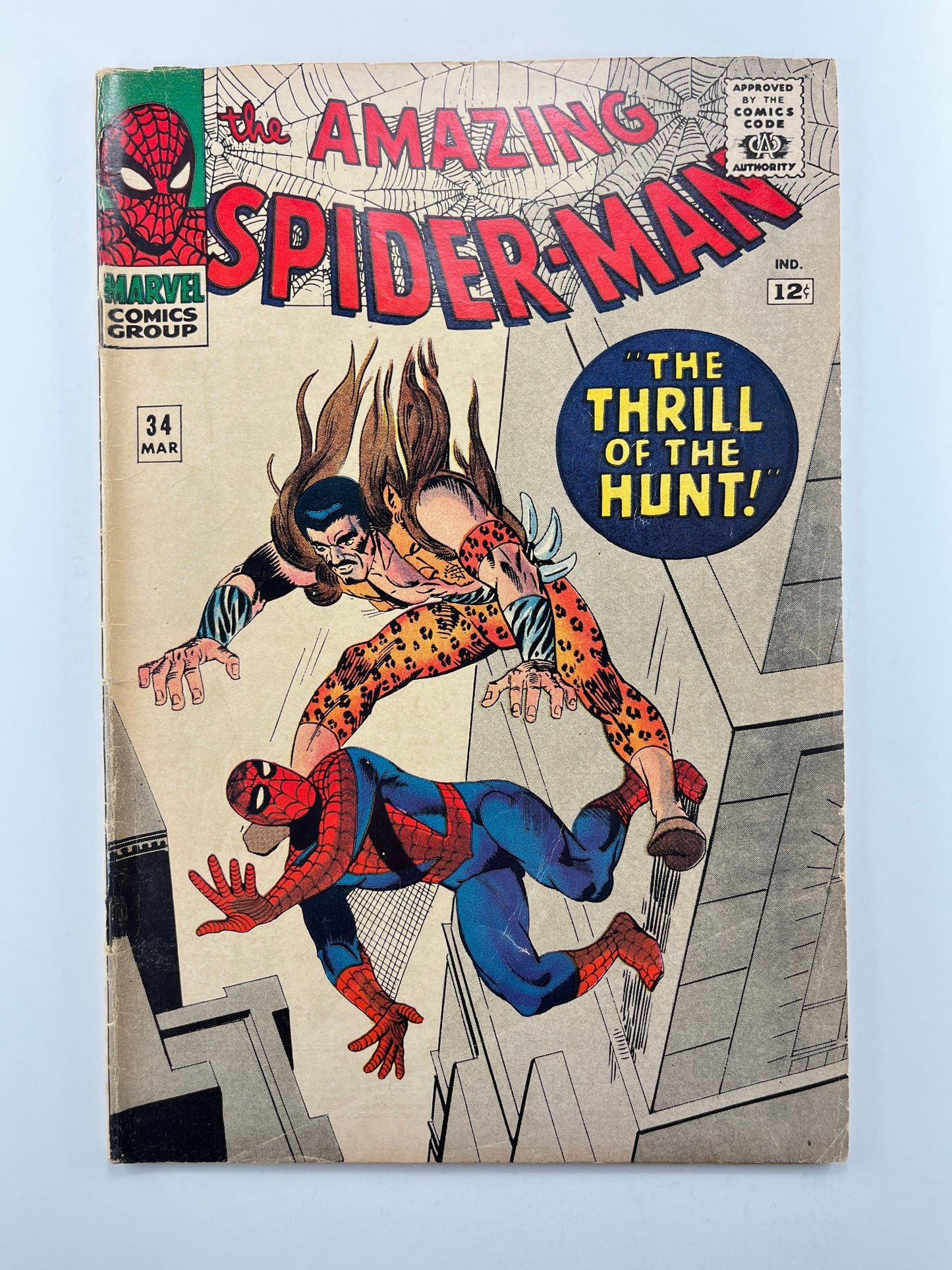 The Amazing Spider-Man #34 (Mar 1966) (2nd Gwen Stacy) (2nd Kraven)