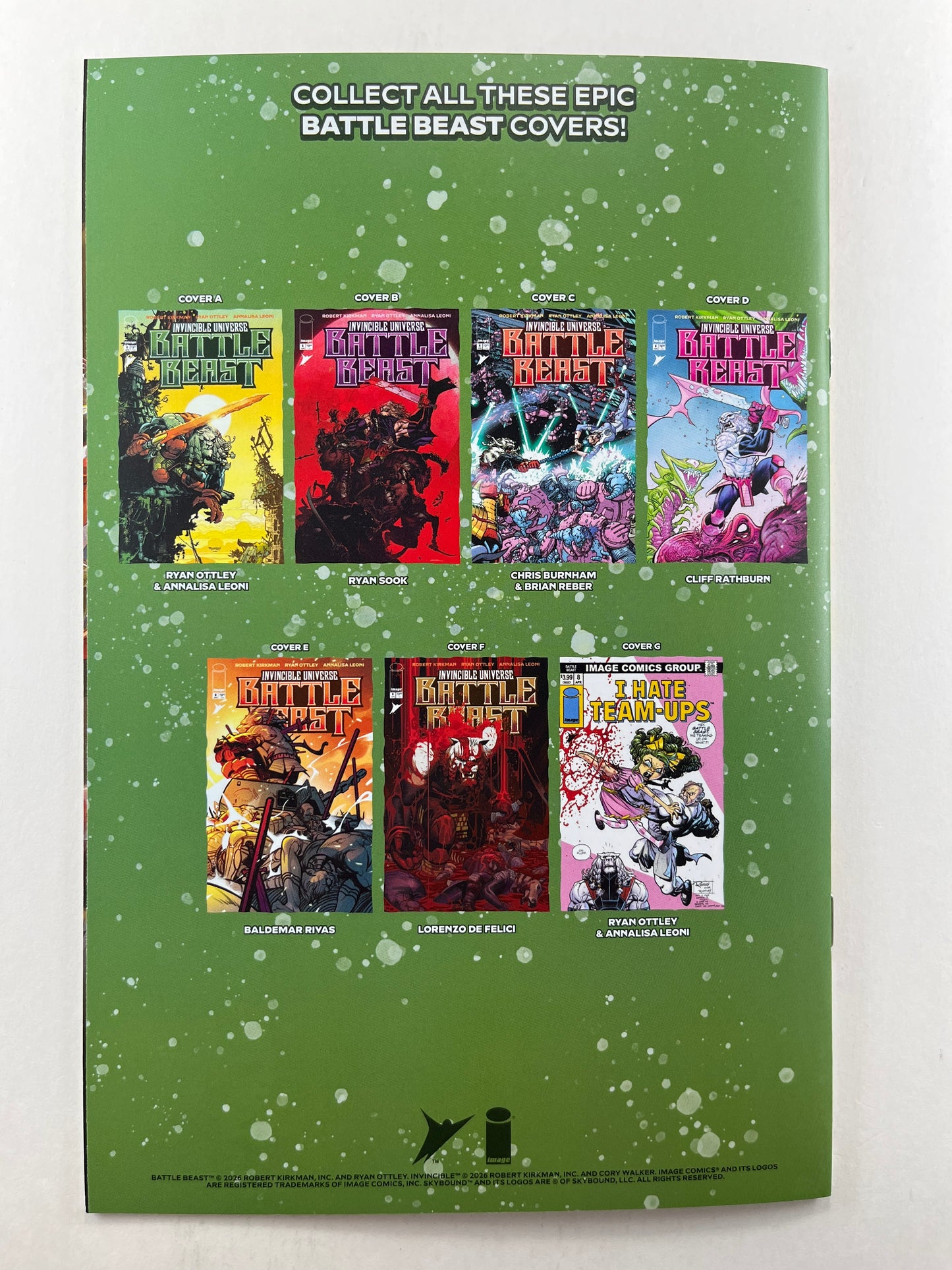 Invincible Universe: Battle Beast #8 Cover E 1:50 Baldemar Rivas Variant (Apr 2026) (Signed by Baldemar Rivas)