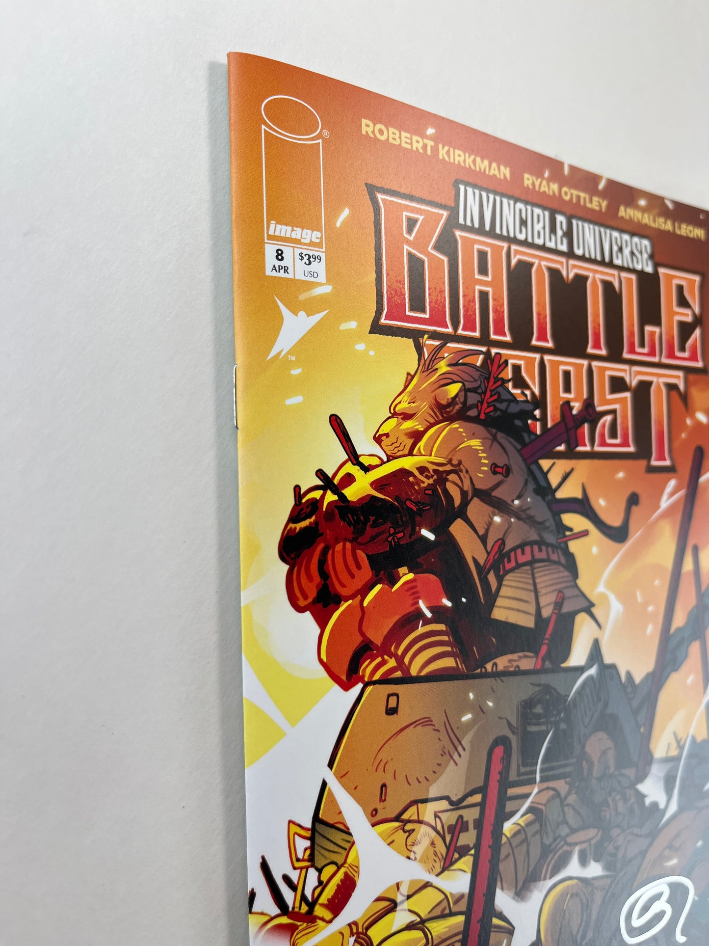 Invincible Universe: Battle Beast #8 Cover E 1:50 Baldemar Rivas Variant (Apr 2026) (Signed by Baldemar Rivas)