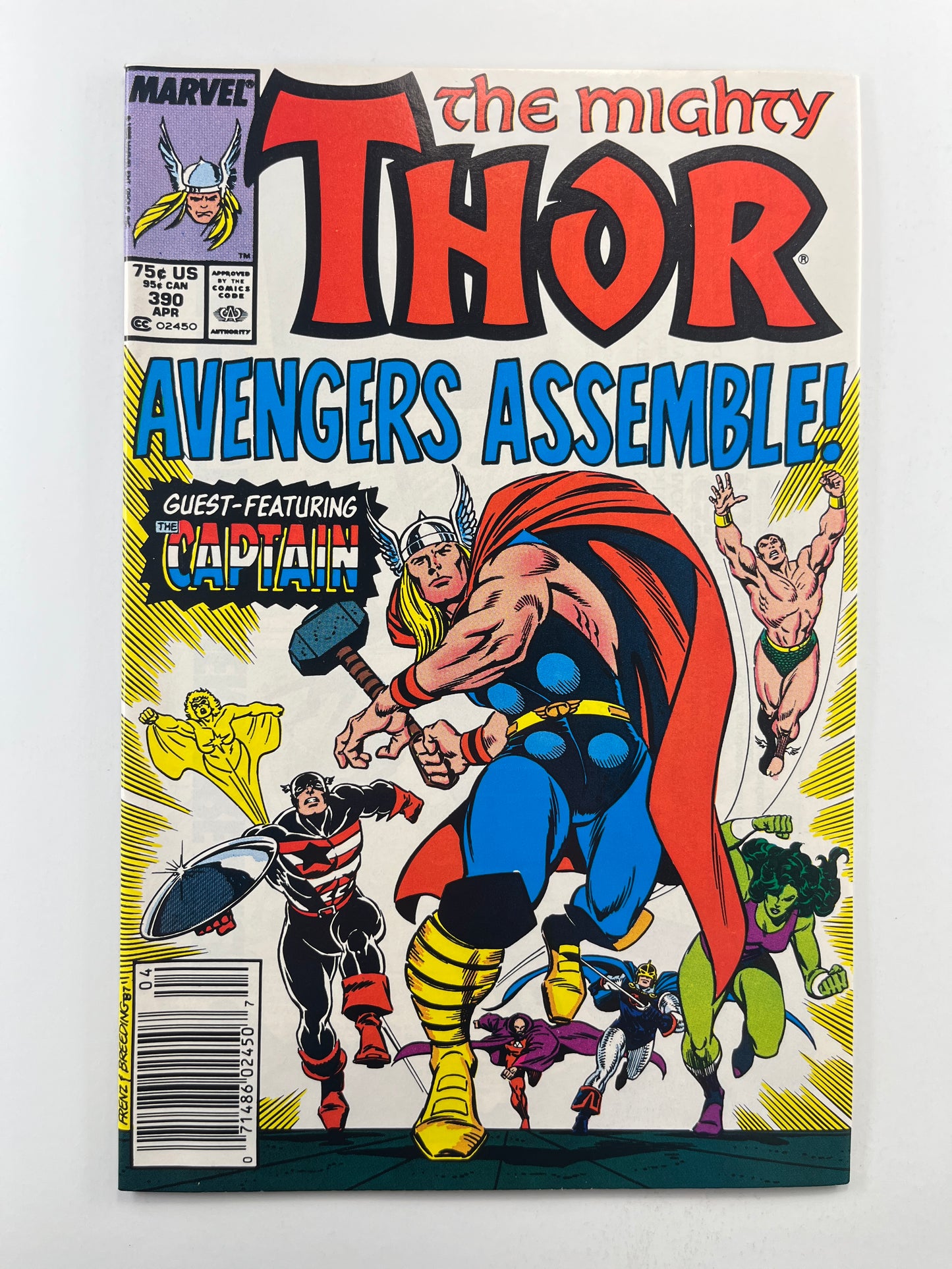 Thor #390 (Apr 1988) (1st Cap Lifts Mjolnir)