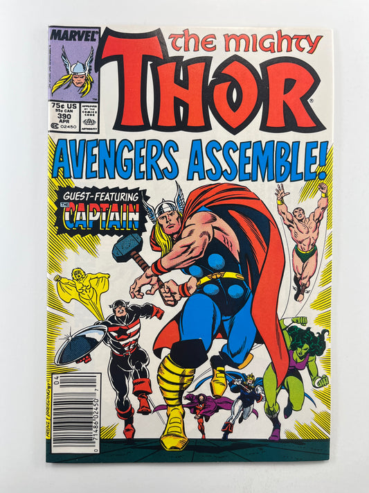 Thor #390 (Apr 1988) (1st Cap Lifts Mjolnir)