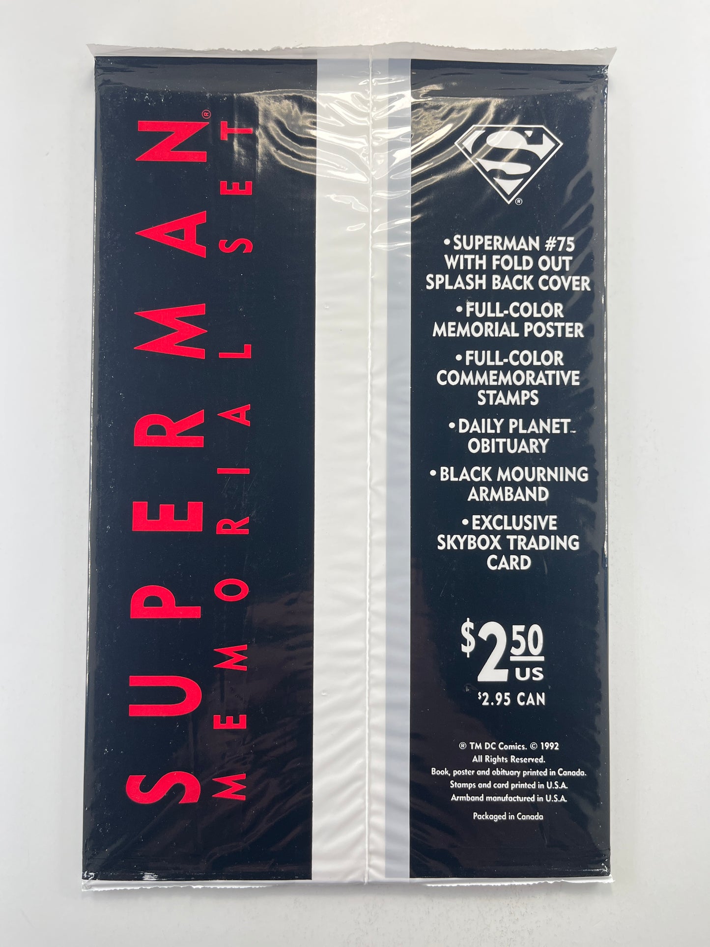 Superman #75 Death of Superman Memorial Polybagged Variant (Jan 1993)