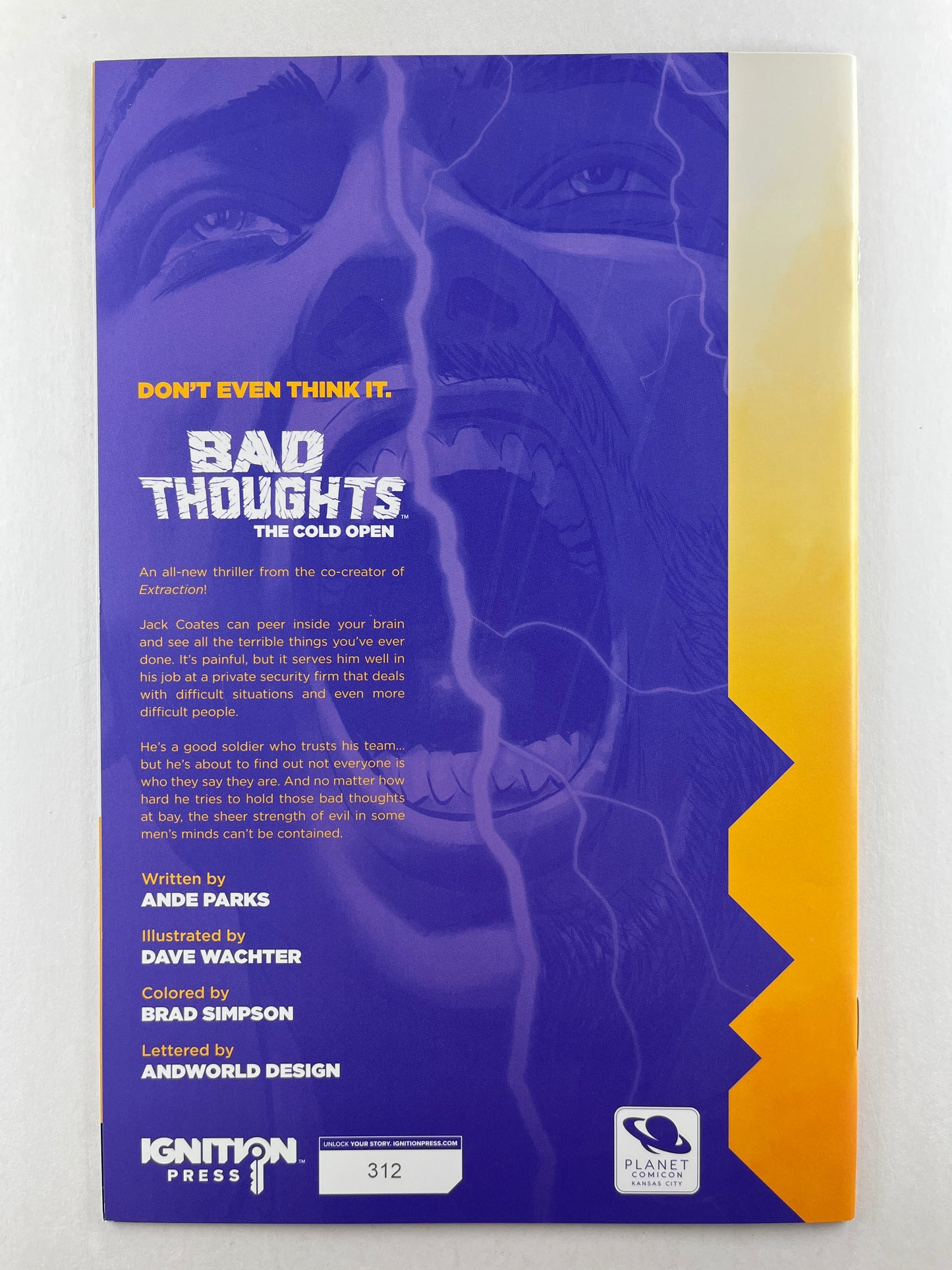 Bad Thoughts: The Cold Open #0 Planet Comic Con 2026 Fernando Blanco Variant (Mar 2026) (Signed by Ande Parks w/COA)