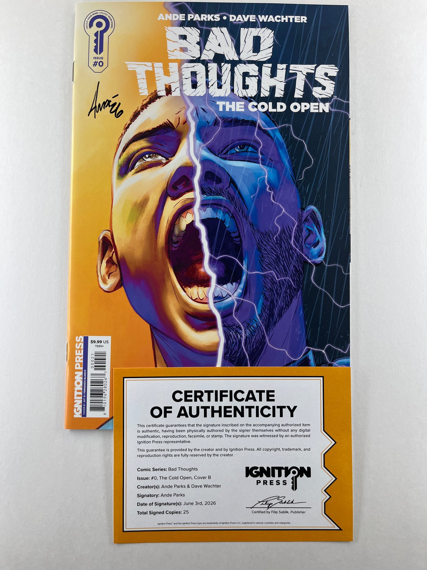Bad Thoughts: The Cold Open #0 Planet Comic Con 2026 Fernando Blanco Variant (Mar 2026) (Signed by Ande Parks w/COA)