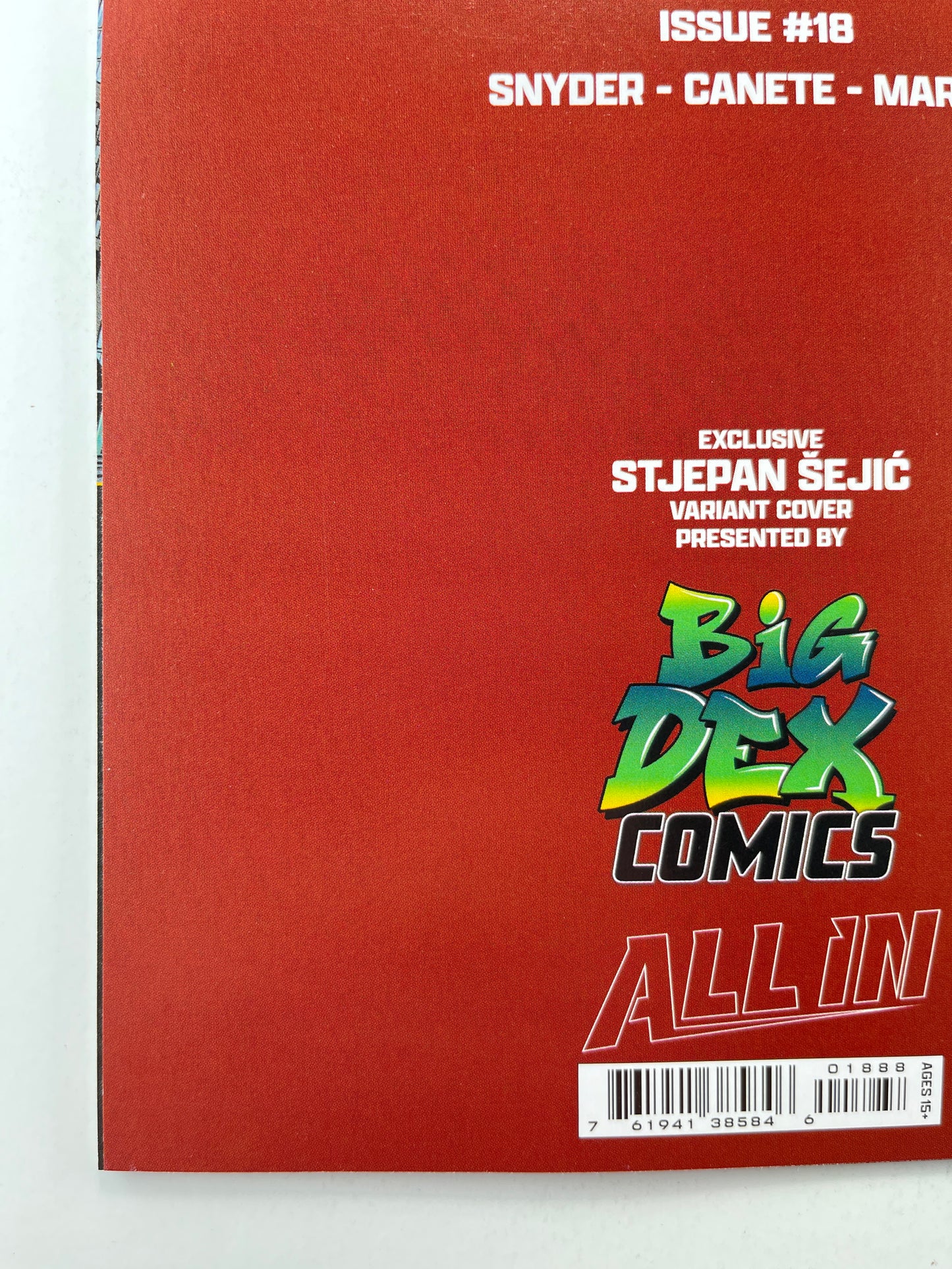 Absolute Batman #18 Big Dex Comics Stjepan Šejić Virgin Variant