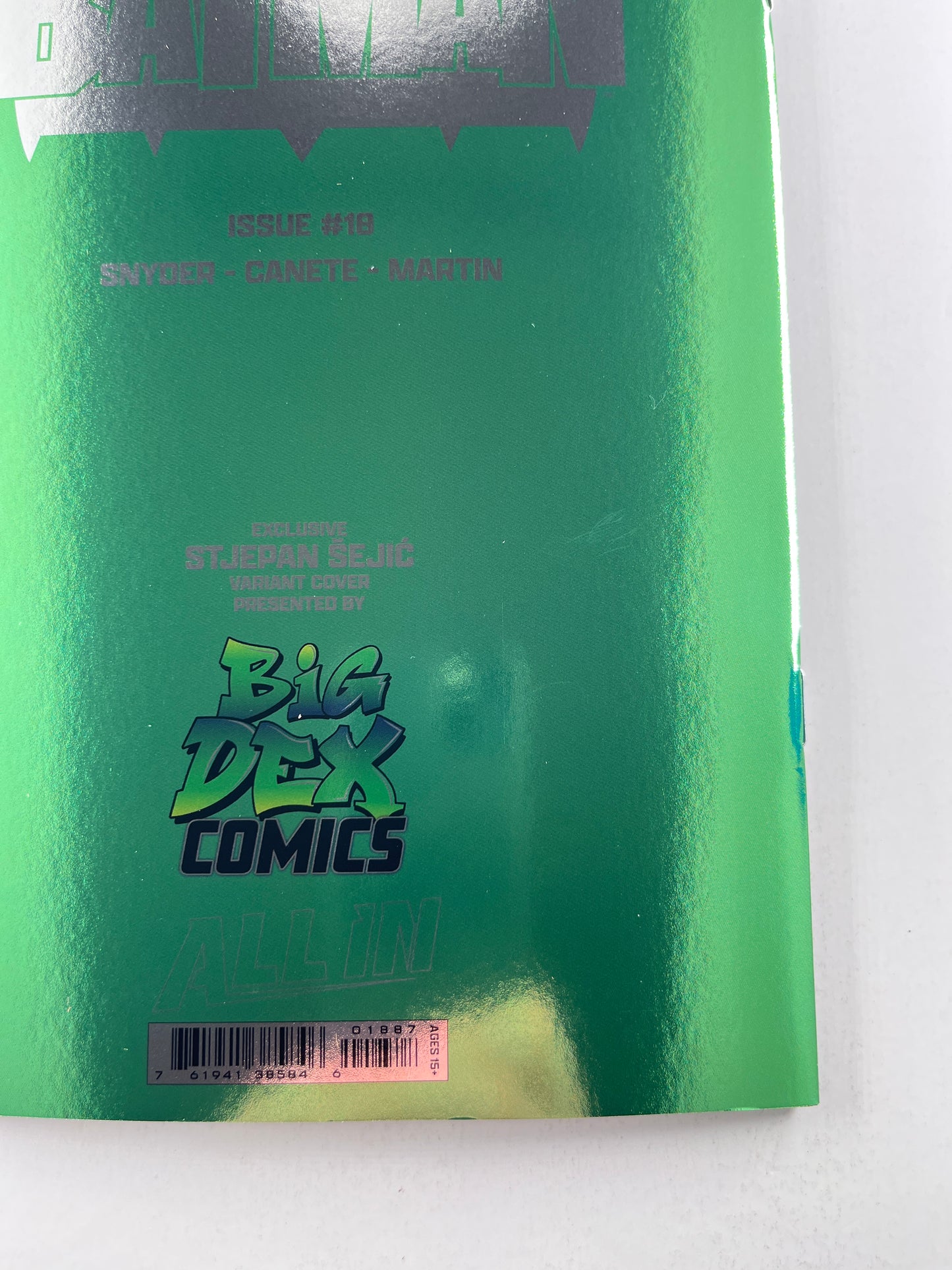 Absolute Batman #18 Big Dex Comics Foil Virgin Variant