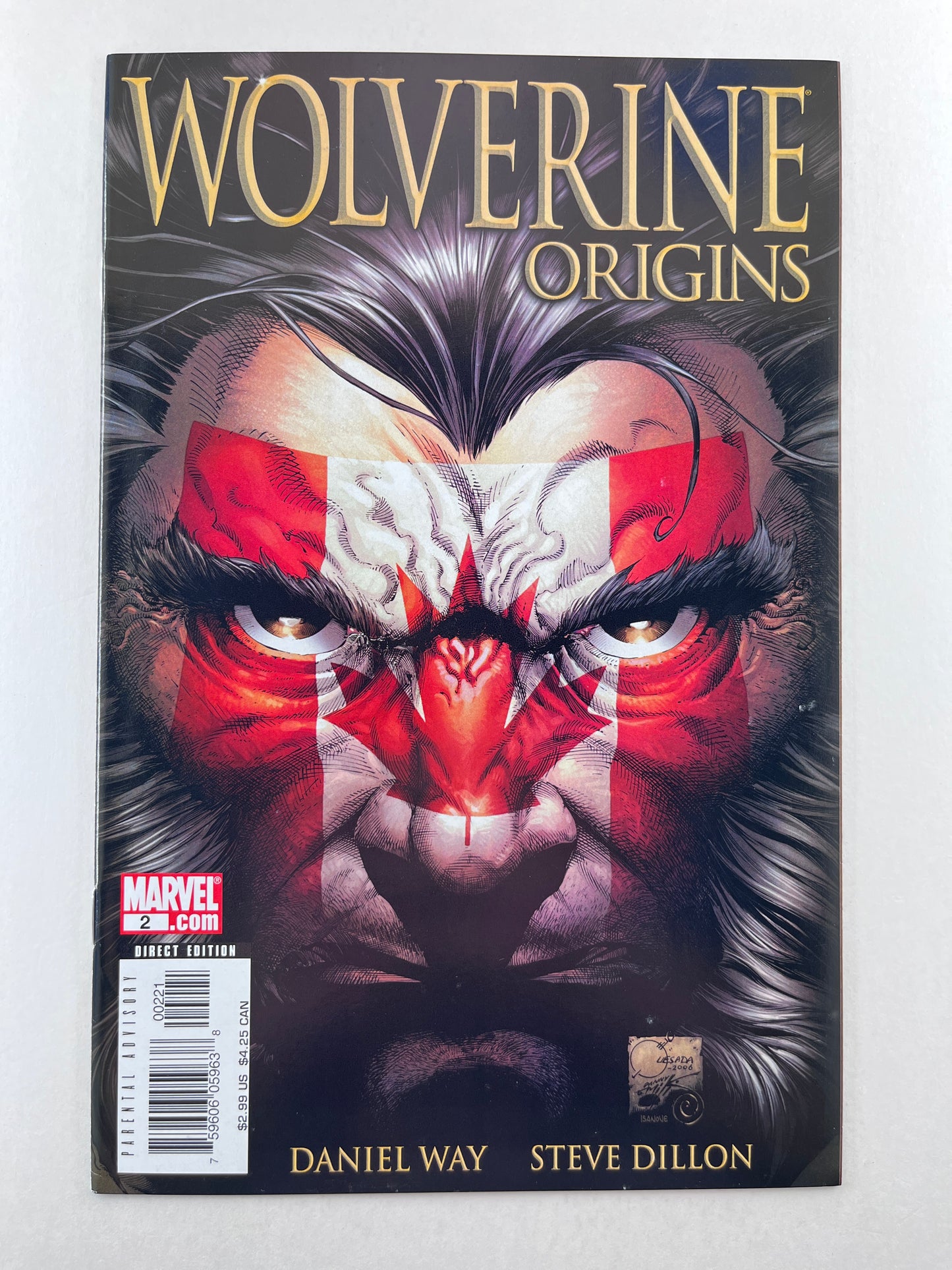 Wolverine: Origins #2 1:100 Joe Quesada Canadian Flag Variant (Jul 2006)
