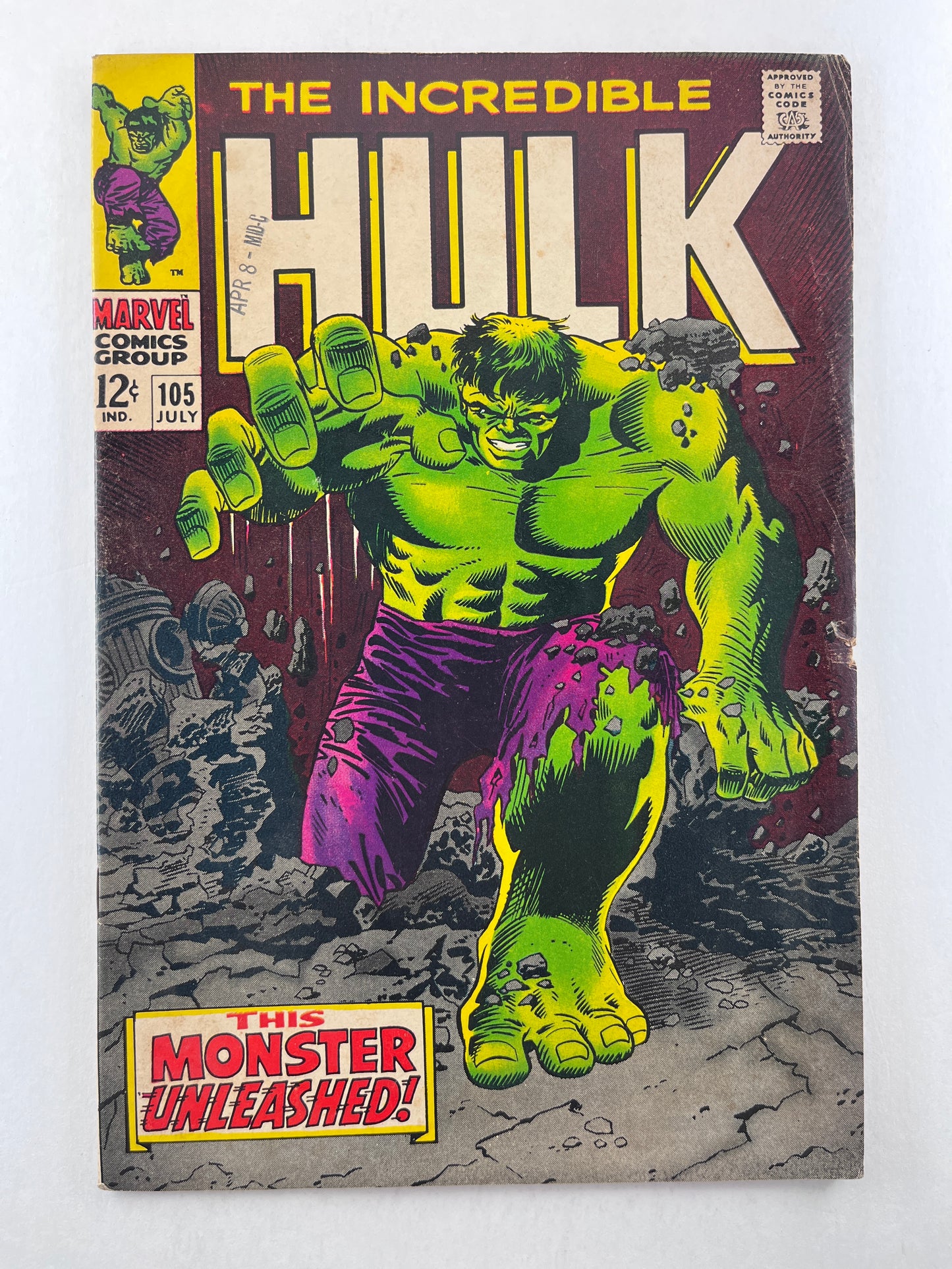 The Incredible Hulk #105 (Jul 1968) (1st Missing Link)