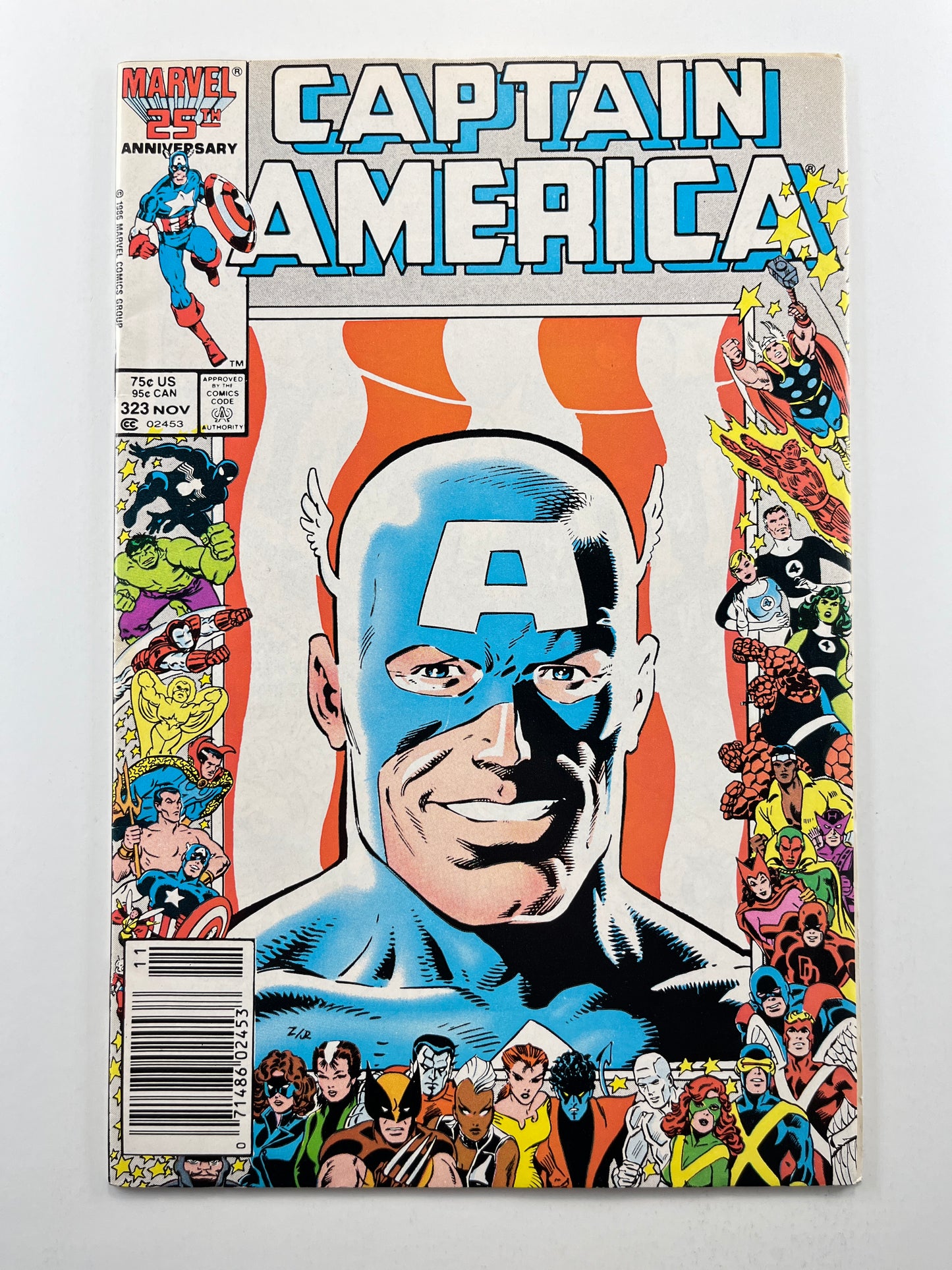 Captain America #323 Newsstand Edition (Nov 1986) (1st Super Patriot)