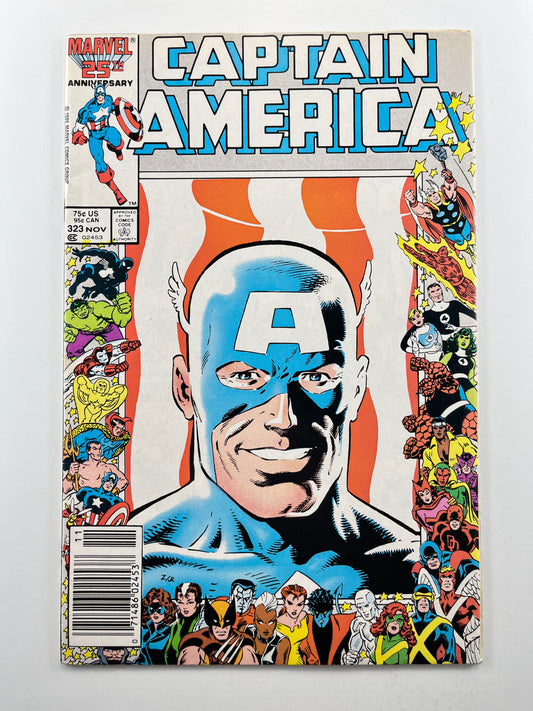 Captain America #323 Newsstand Edition (Nov 1986) (1st Super Patriot)