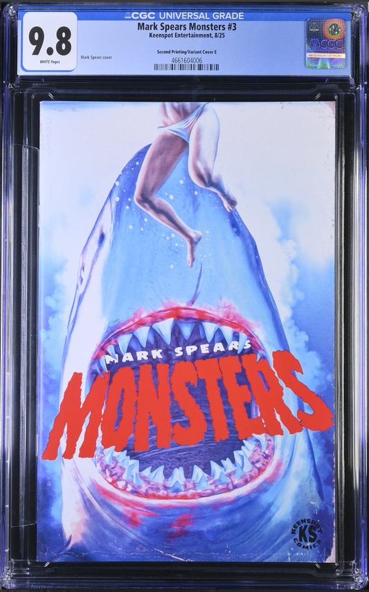 MARK SPEARS MONSTERS #3 2ND PRINT  CVR E FARLEYCON EXCLUSIVE LIMITED 199  CGC 9.8