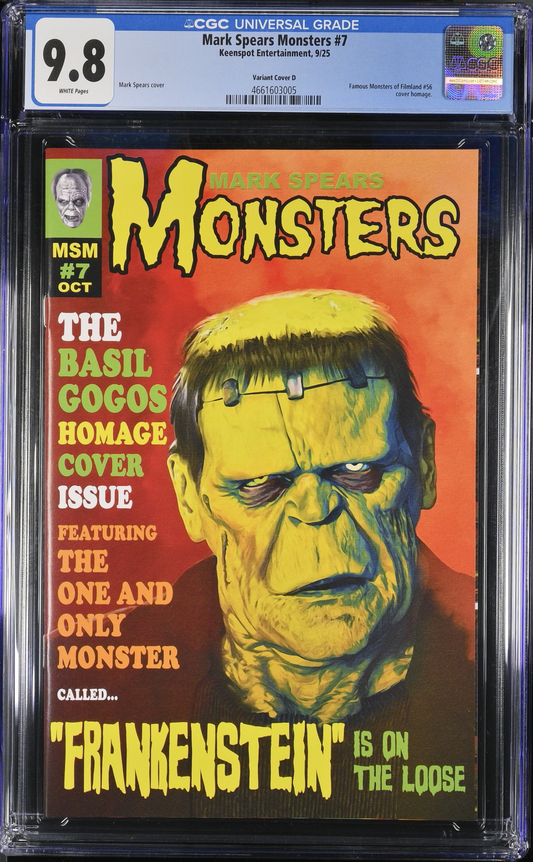 MARK SPEARS MONSTERS #7 COVER D 1:25 RETAILERS INCENTIVE CGC 9.8