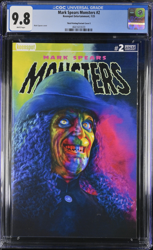 MARK SPEARS MONSTERS #2 THIRD PTG COVER E SDCC EXCLUSIVE LTD 500 "BOWLER" CGC 9.8