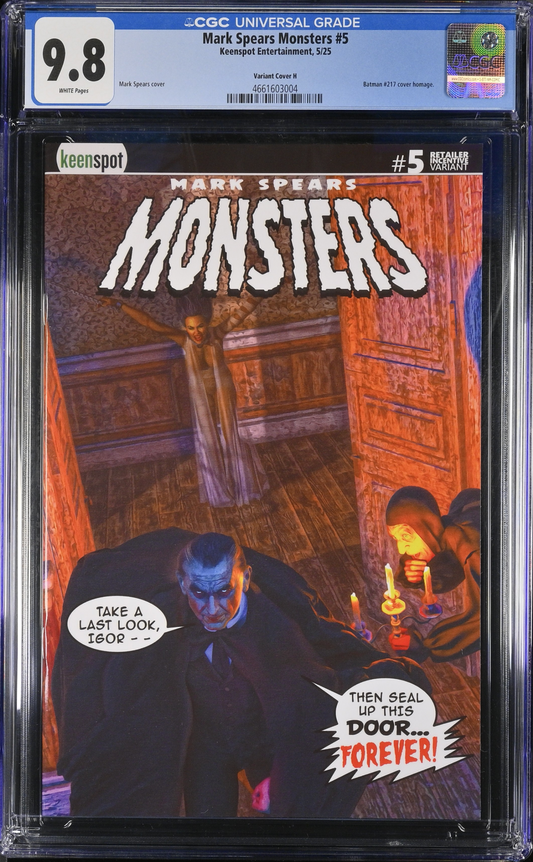 MARK SPEARS MONSTERS #5 PRINT CVR H 1:20 RETAILER EXCLUSIVE BATMAN HOMAGE  CGC 9.8