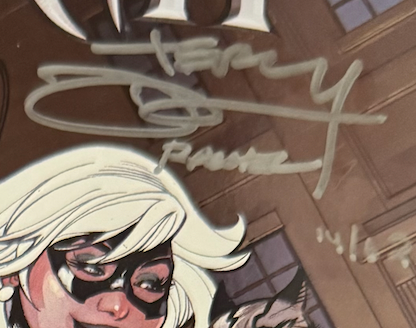 DF BLACK CAT #1 FOIL VARIANT SIGNED BY TERRY AND RACHEL DODSON (Limit 1 Per Customer) (rel:11/26)