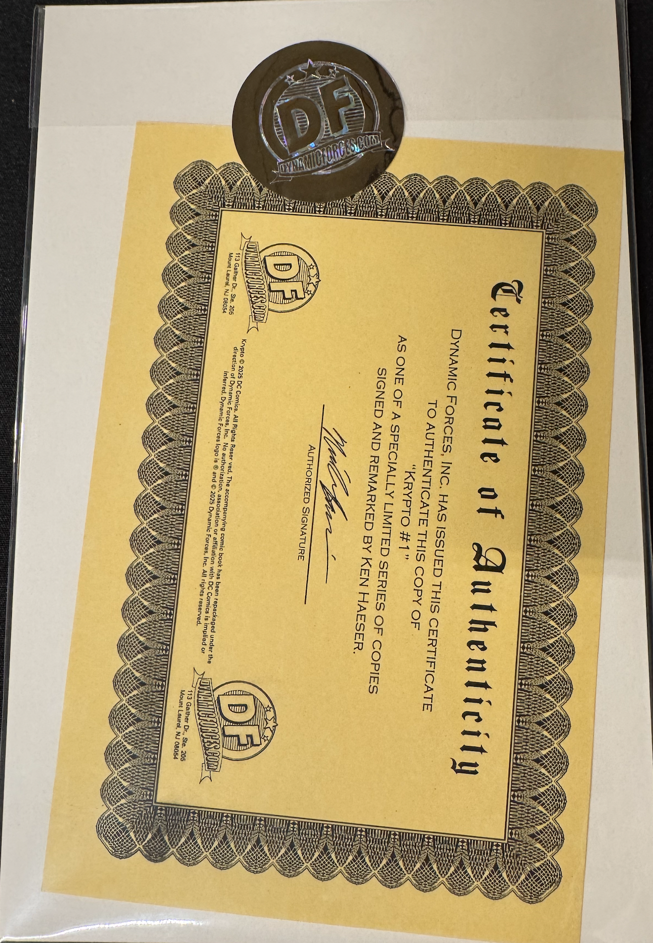 DF KRYPTO THE LAST DOG OF KRYPTON #1 BLANK VARIANT WITH KRYPTO SKETCH BY KEN HAESER (Limit 1 Per Customer) (rel:11/26) (Copy)