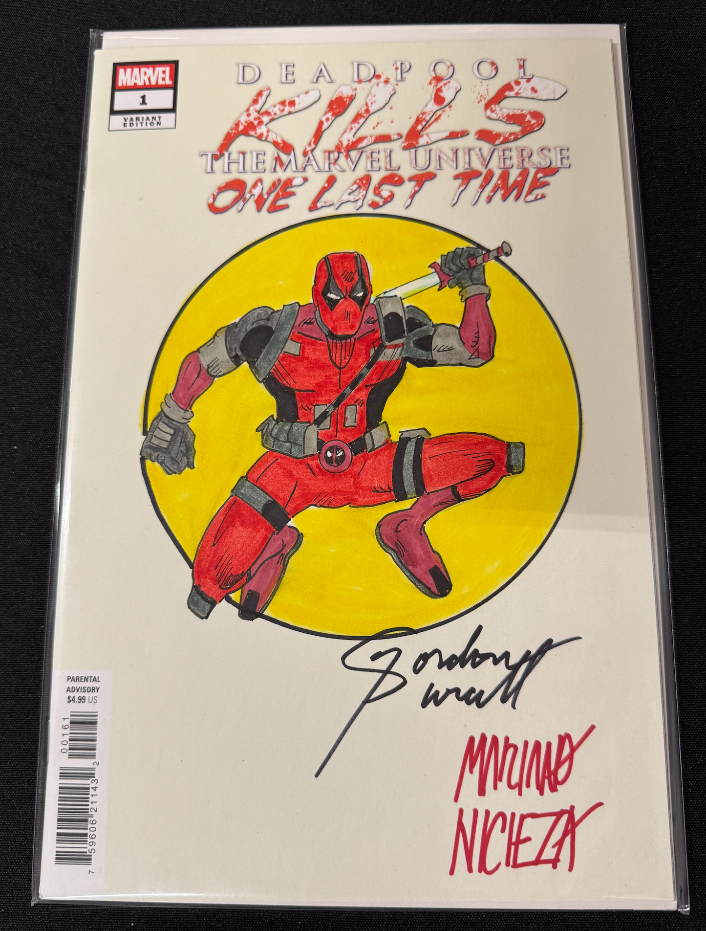 DF DEADPOOL KILLS THE MARVEL UNIVERSE ONE LAST TIME #1 (Limit 1 Per Customer) BLANK VARIANT WITH A SKETCH BY JOHN PLEAK (MR) (rel:01/28)