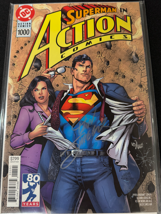 DYNAMIC FORCES ACTION COMICS 1000 SIGNED BY DAN JURGENS IN SILVER 10/25 (Limit 1 Per Customer) (rel:11/26)