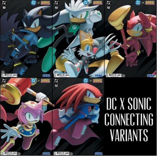 DC X Sonic The Hedgehog #1 - #5 Connecting Cover