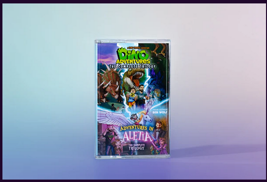 Dino Adventures / Adventures in Aletia by Ben Wolf “Cassette” USB (Limit 1 Per Customer)